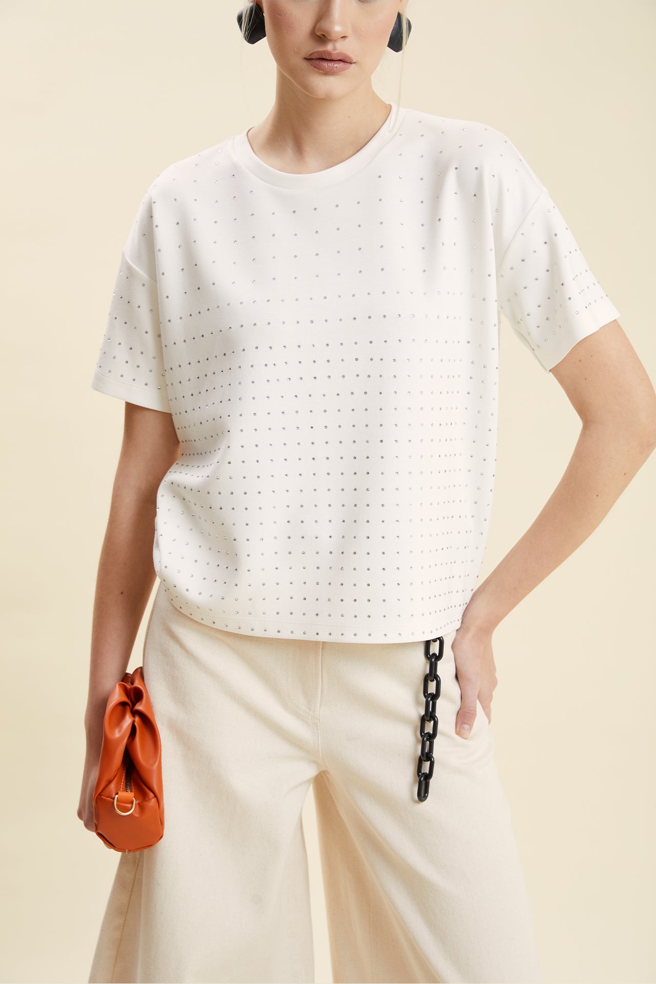 Stone Embellished T-shirt