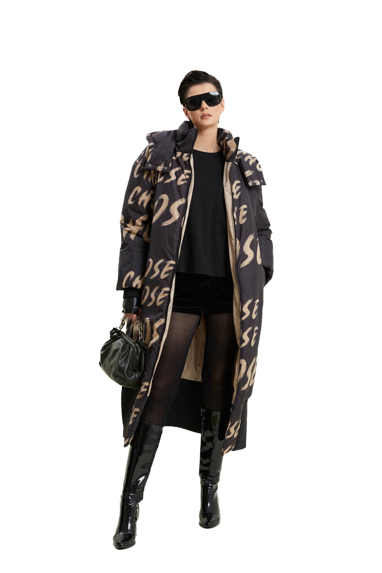 Long Hooded Puffer Jacket