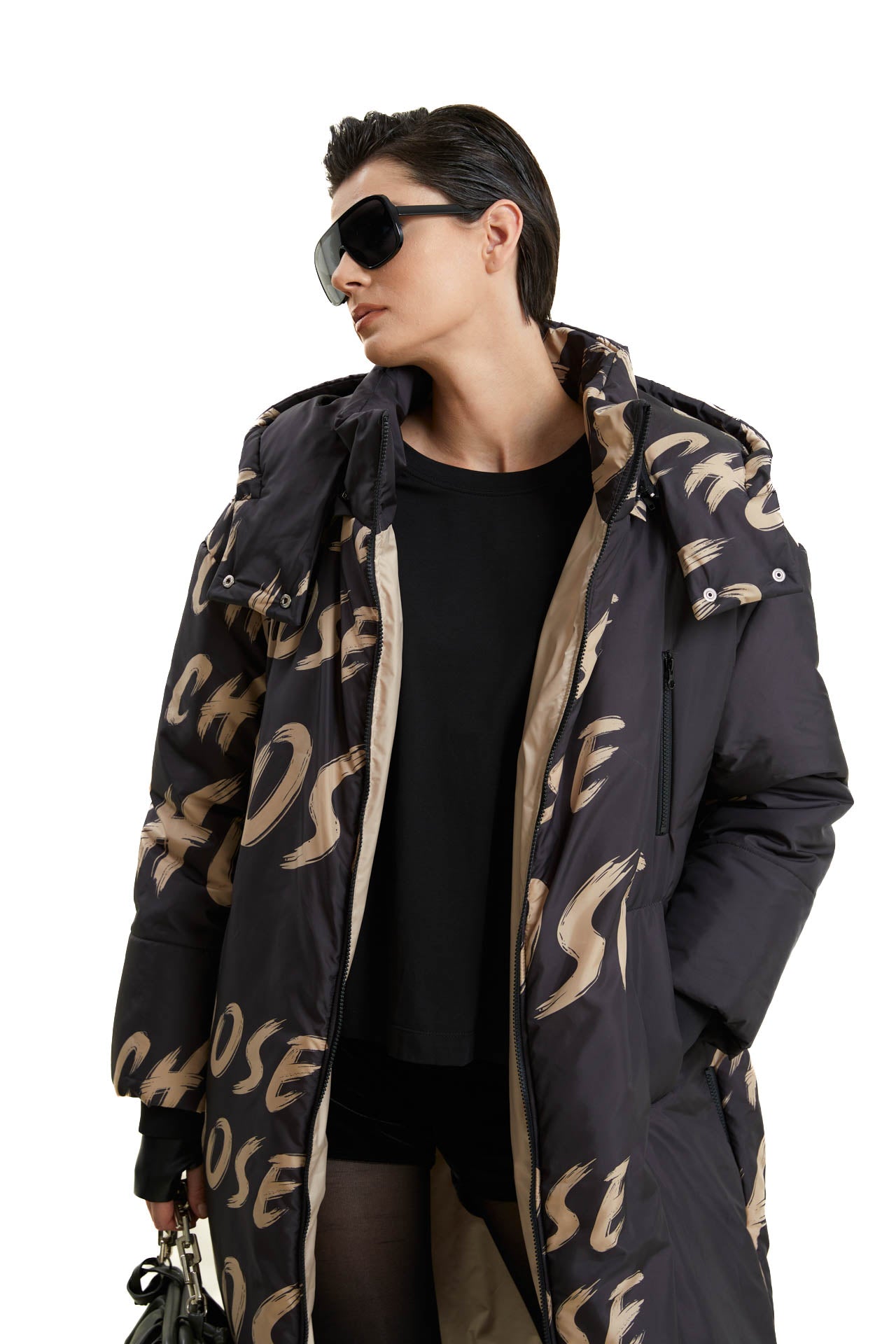 Long Hooded Puffer Jacket