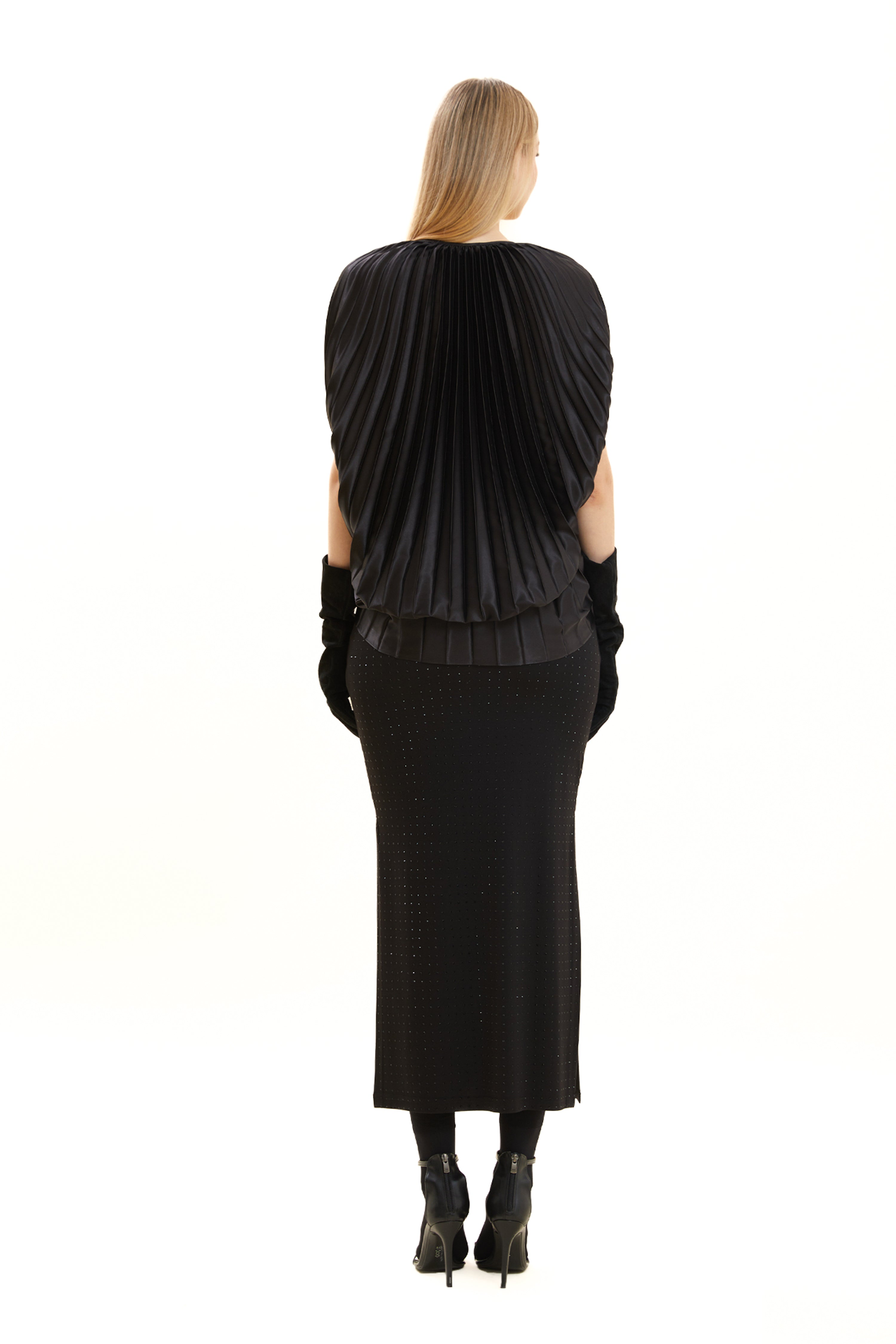 Pleated Asymmetrical Blouse