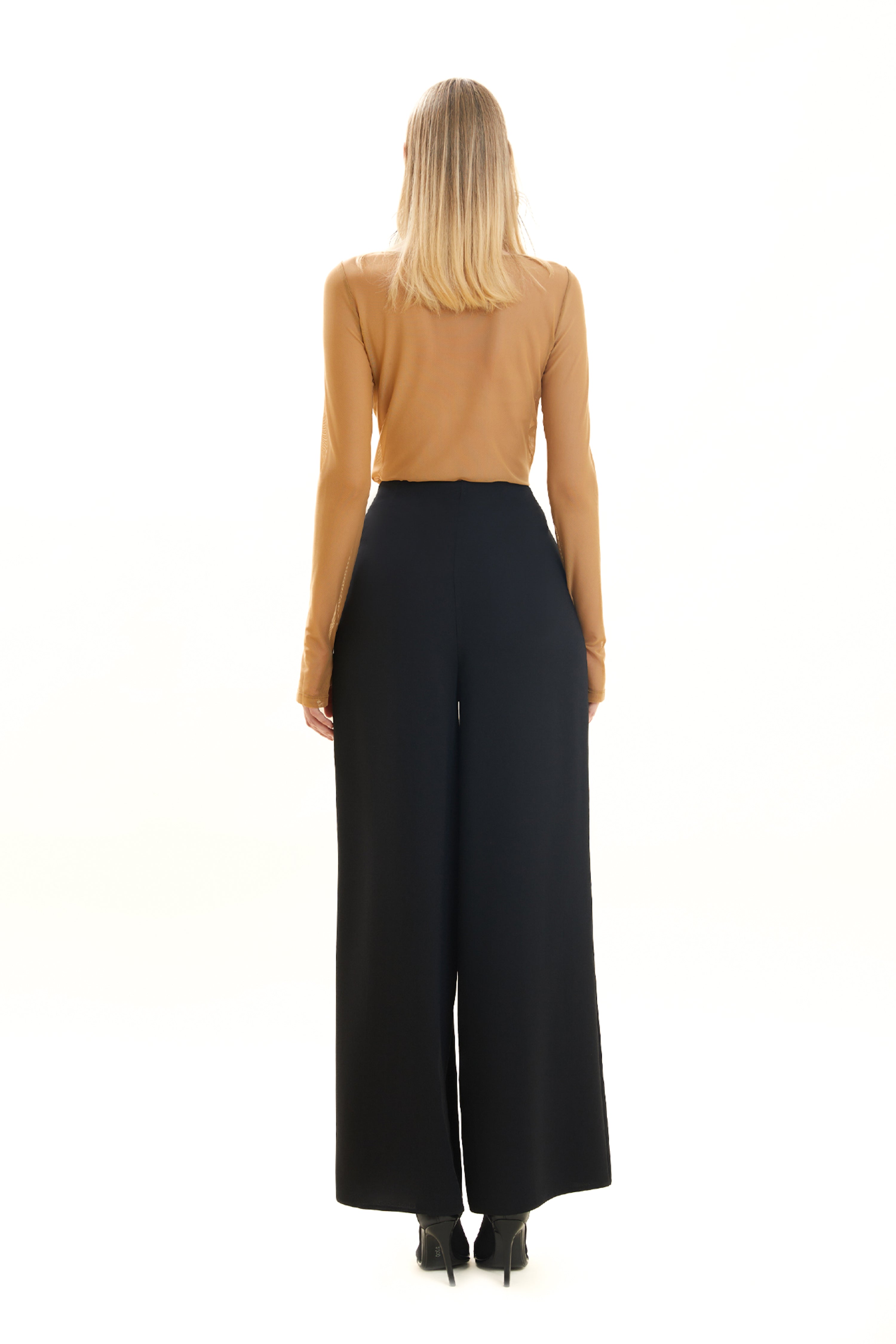 Pleated Flared Trousers
