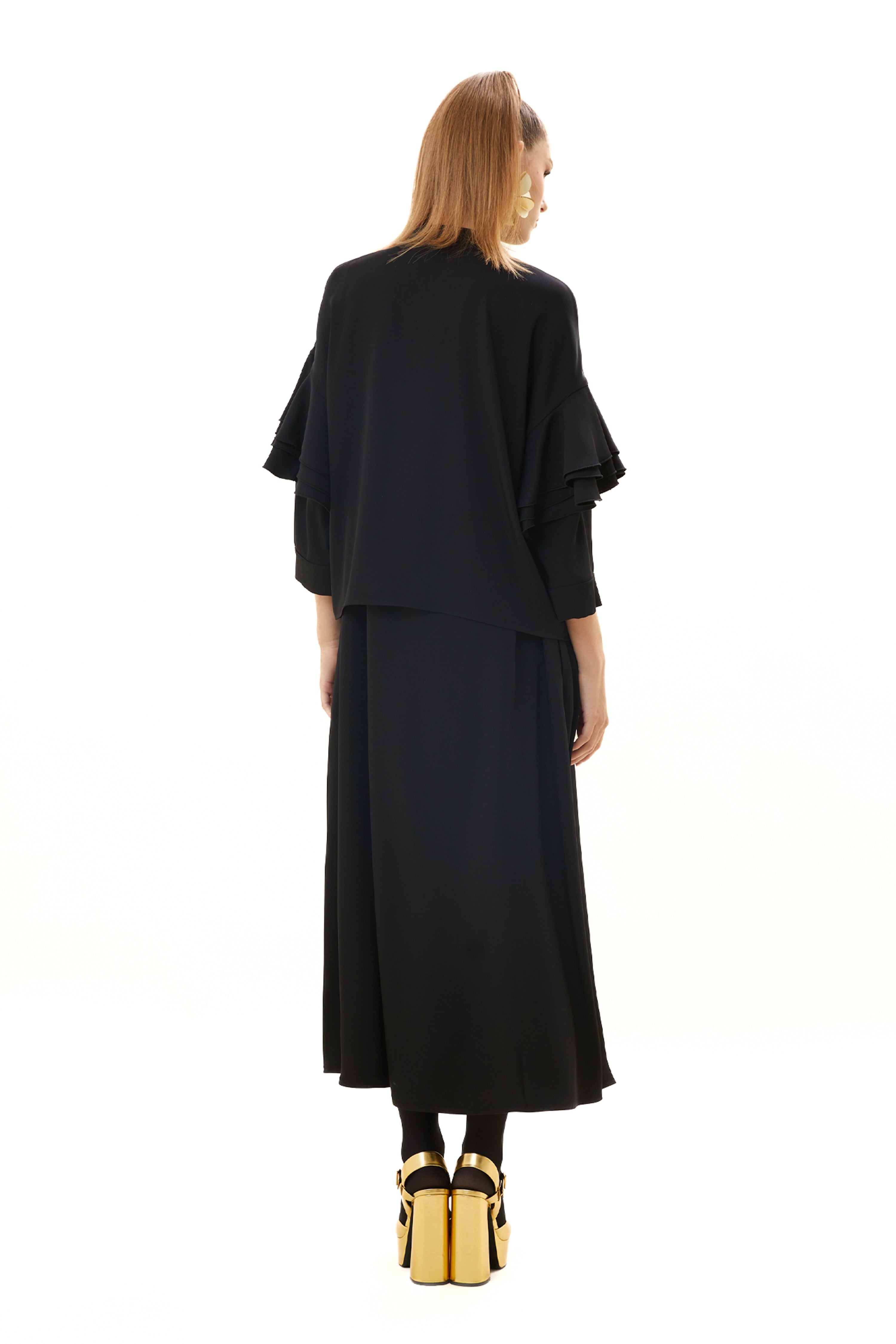 Flounce Detailed Tunic Dress
