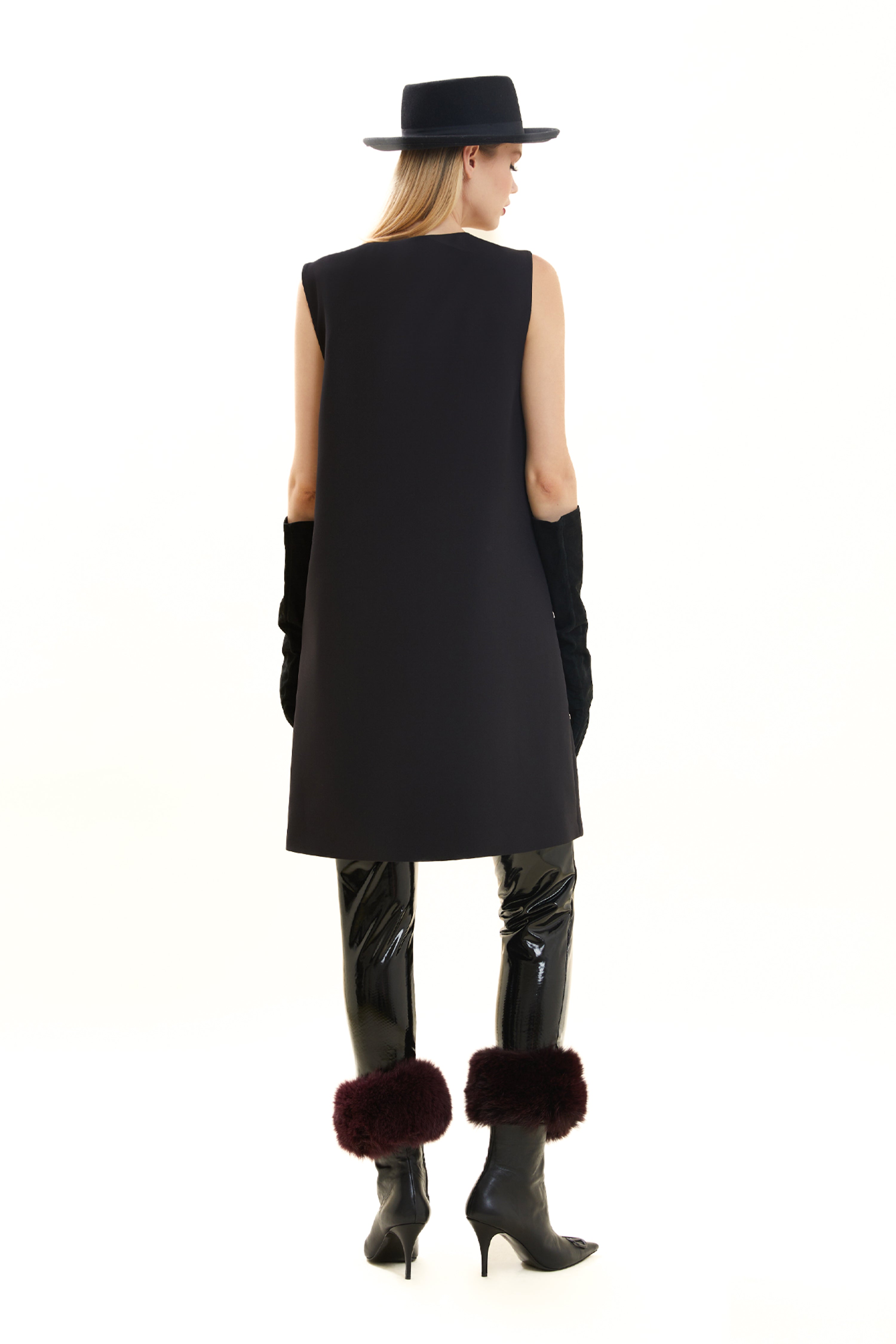 Double Breasted Crepe Vest