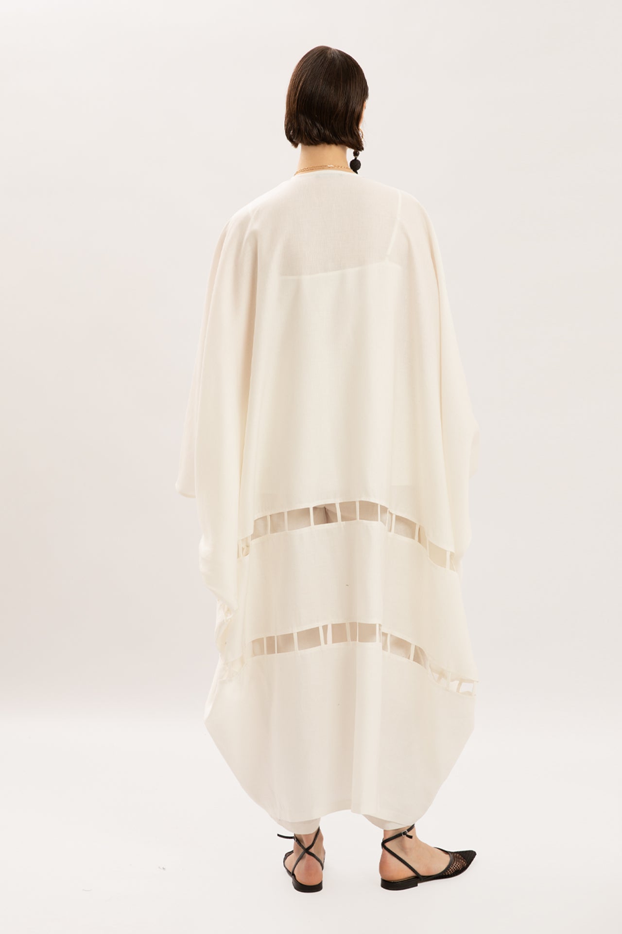 Asymmetrical Cut Linen Caftan