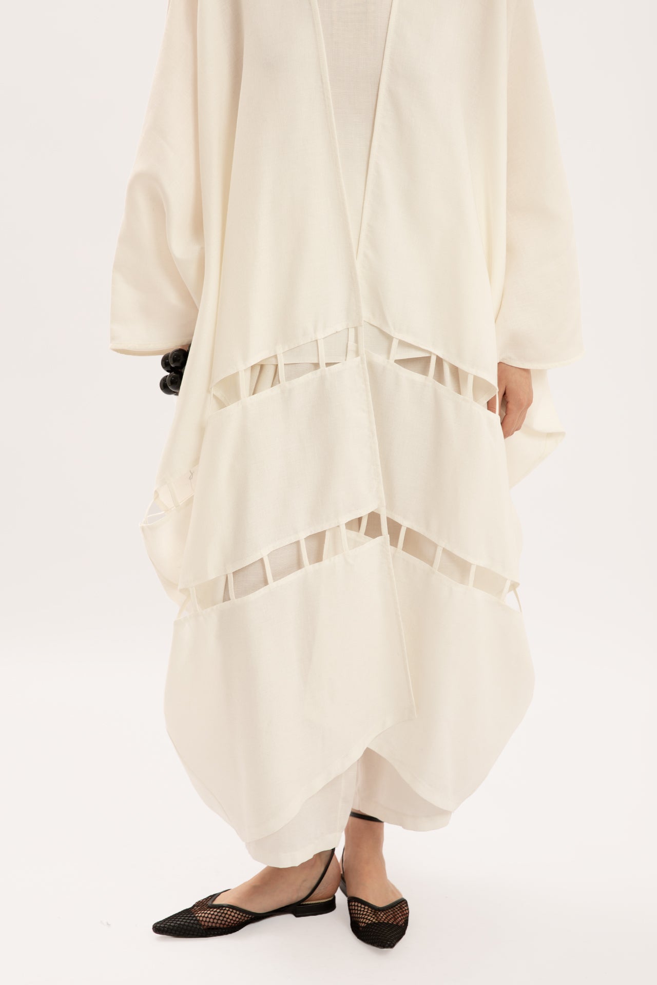 Asymmetrical Cut Linen Caftan