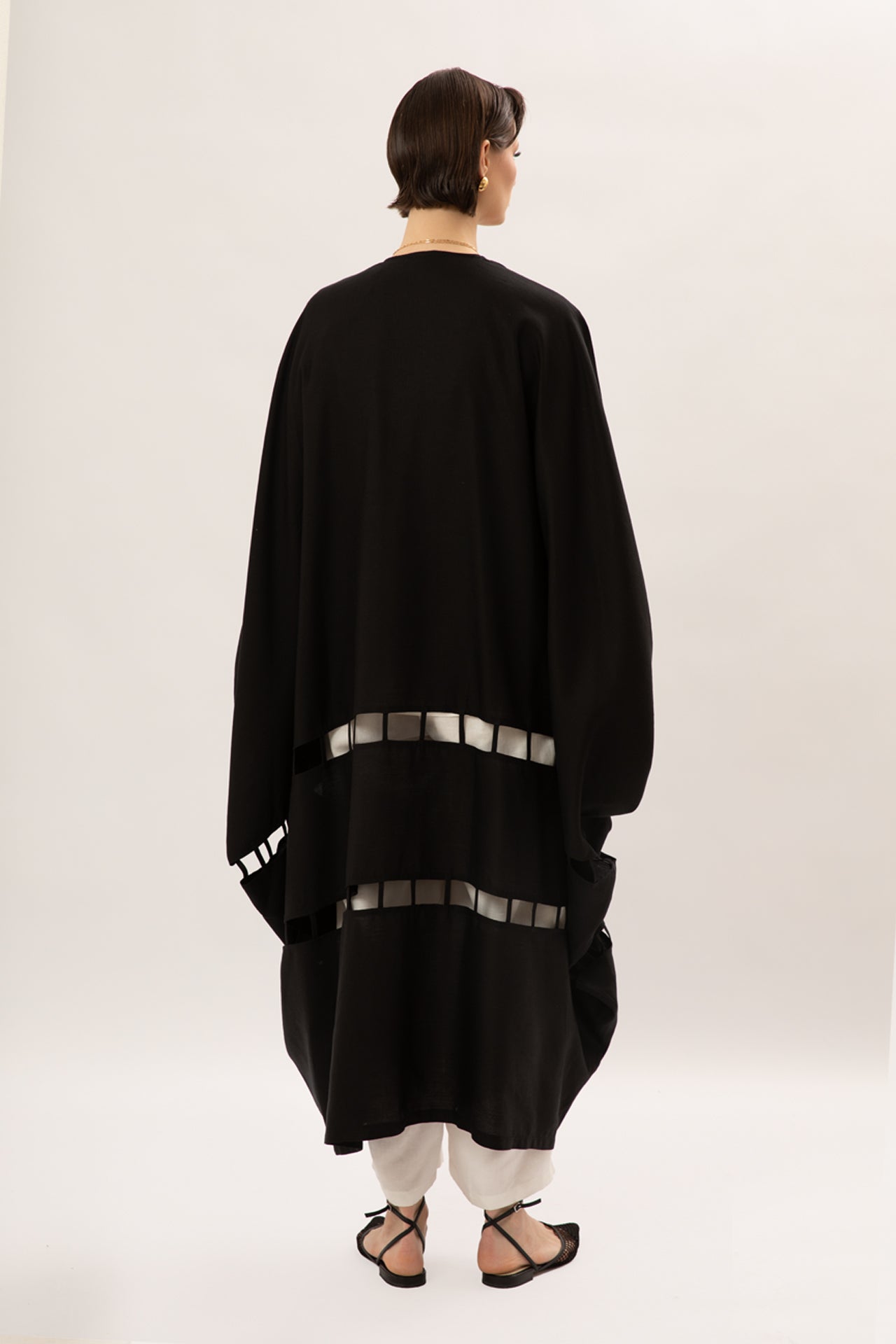 Asymmetrical Cut Linen Caftan
