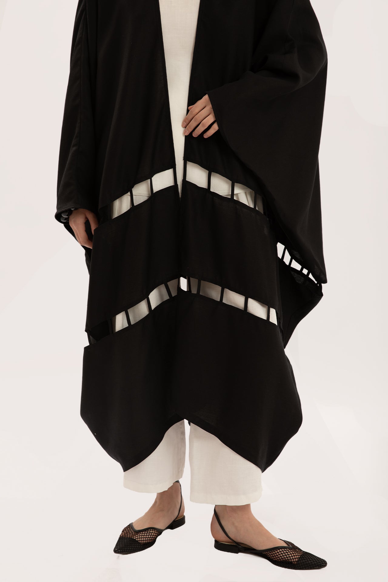 Asymmetrical Cut Linen Caftan