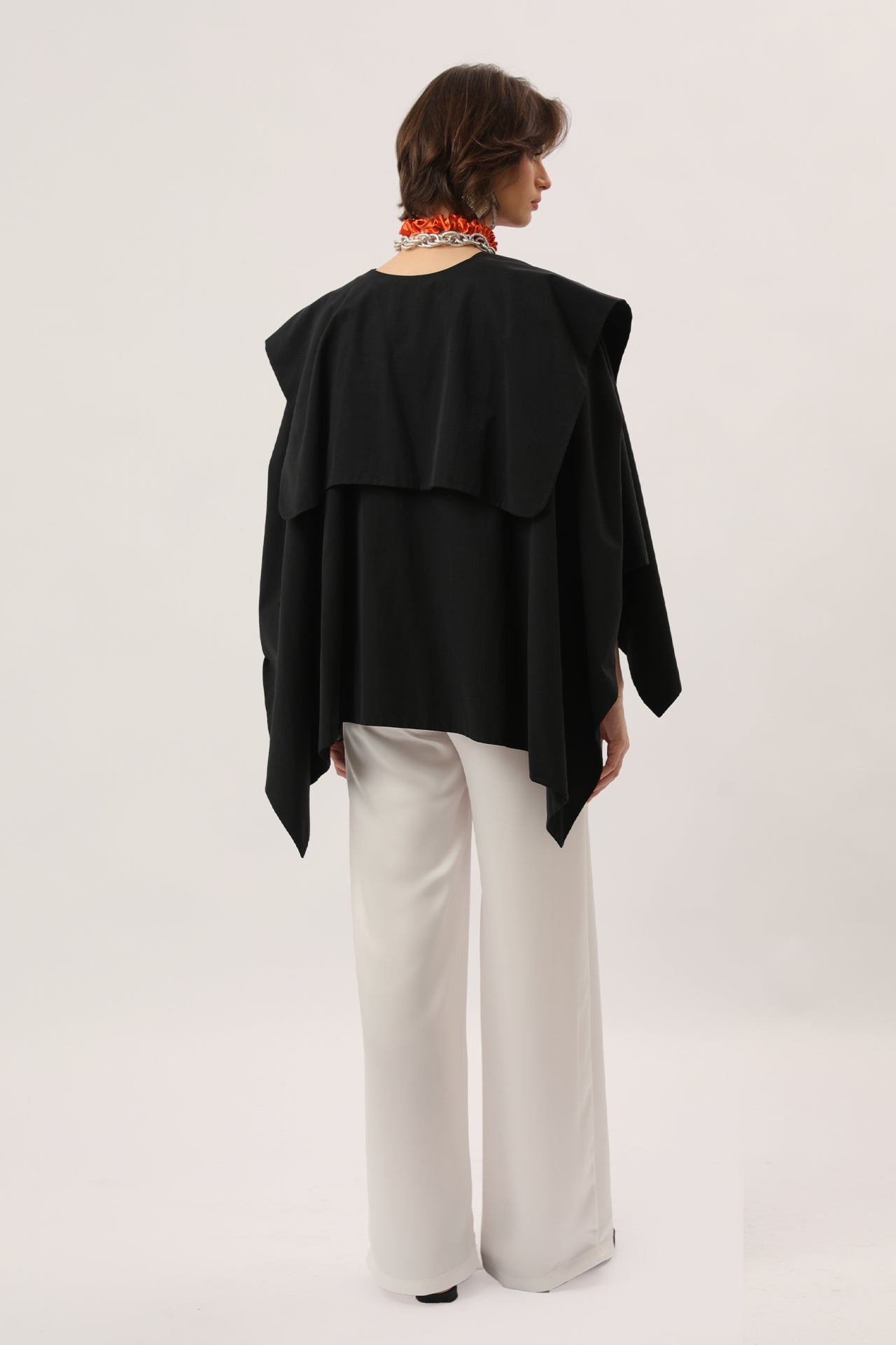 Trench Coat with Brooch Detail