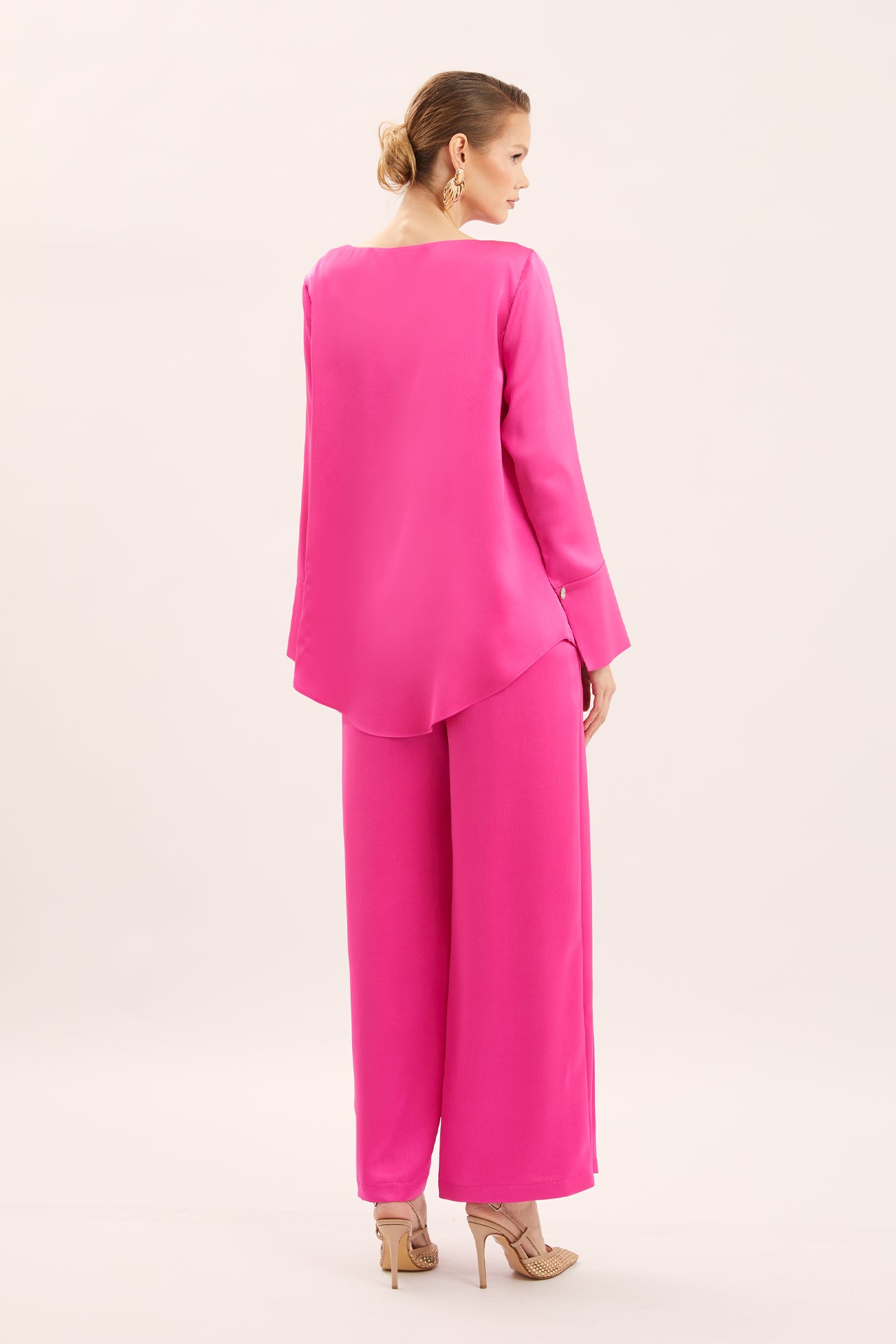 Stone Detail Blouse and Trouser Set