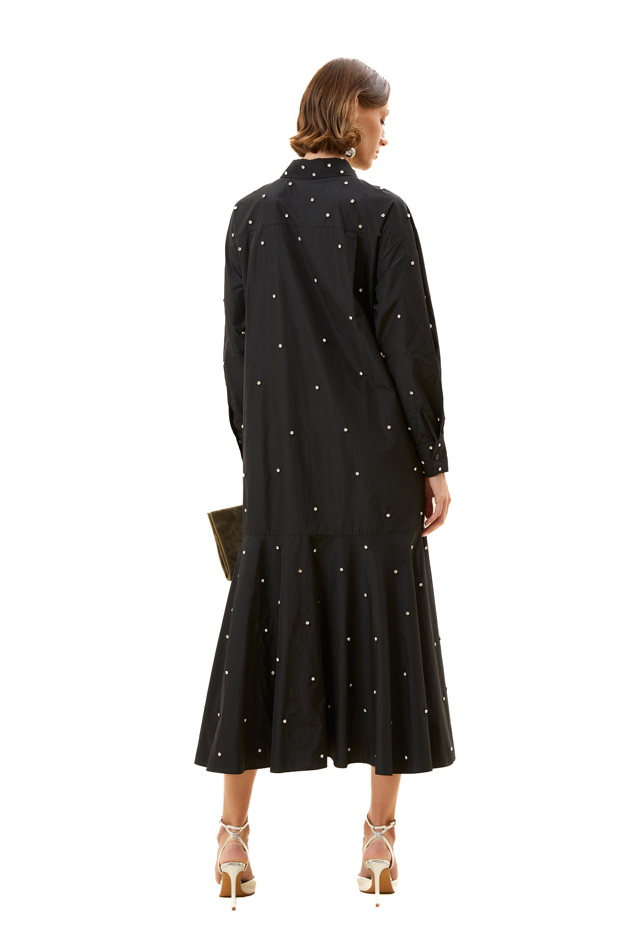Stone Detailed Shirt Dress