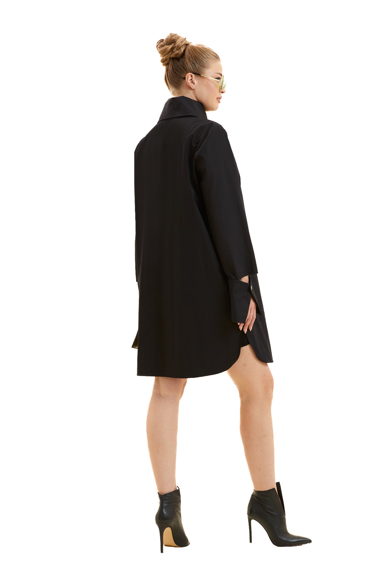 High Collar Asymmetric Shirt