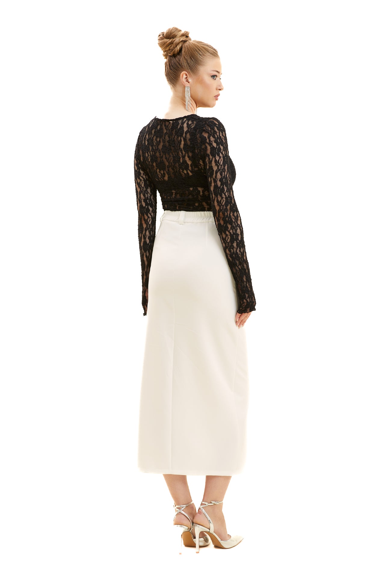 Front Slit Pencil Skirt