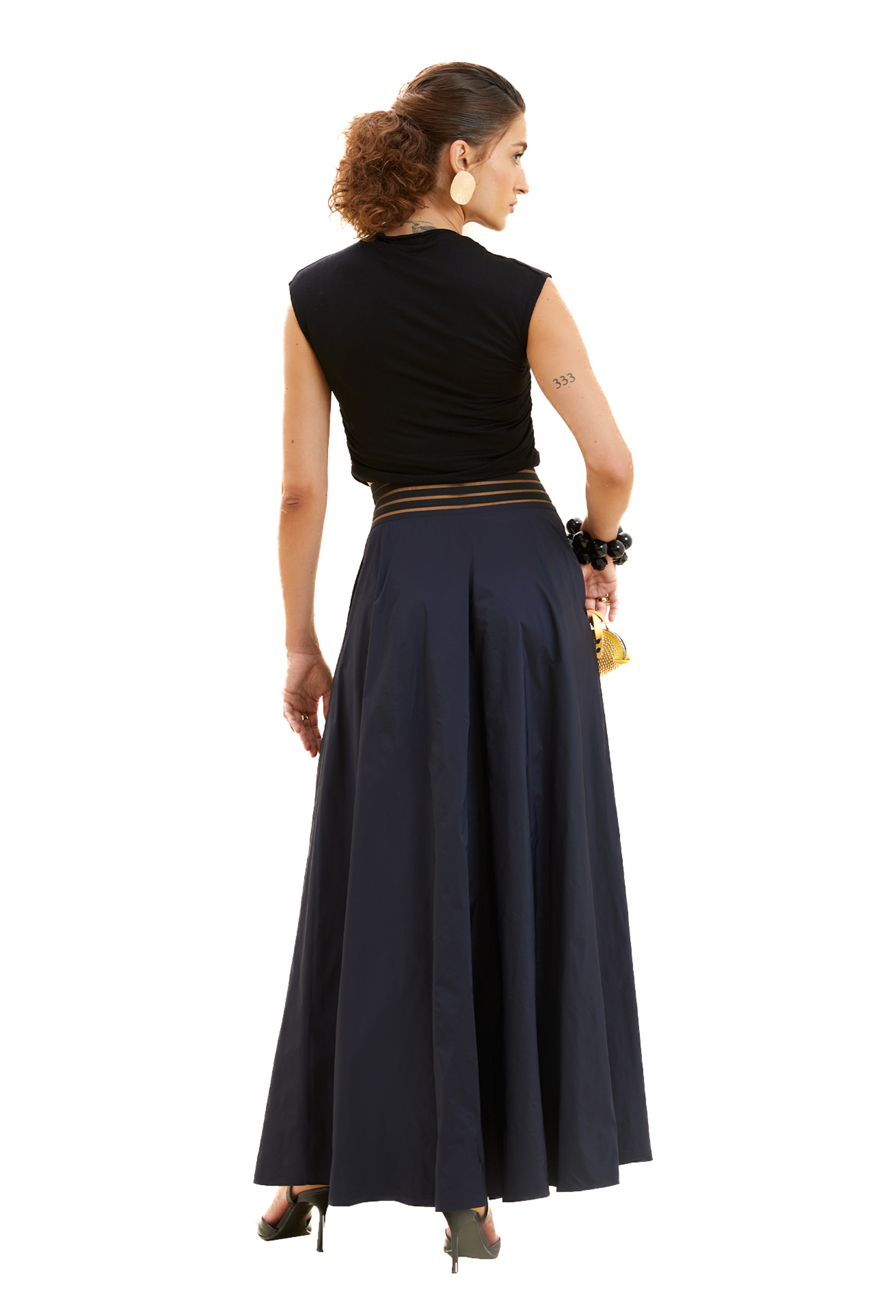 Taffeta Maxi Skirt