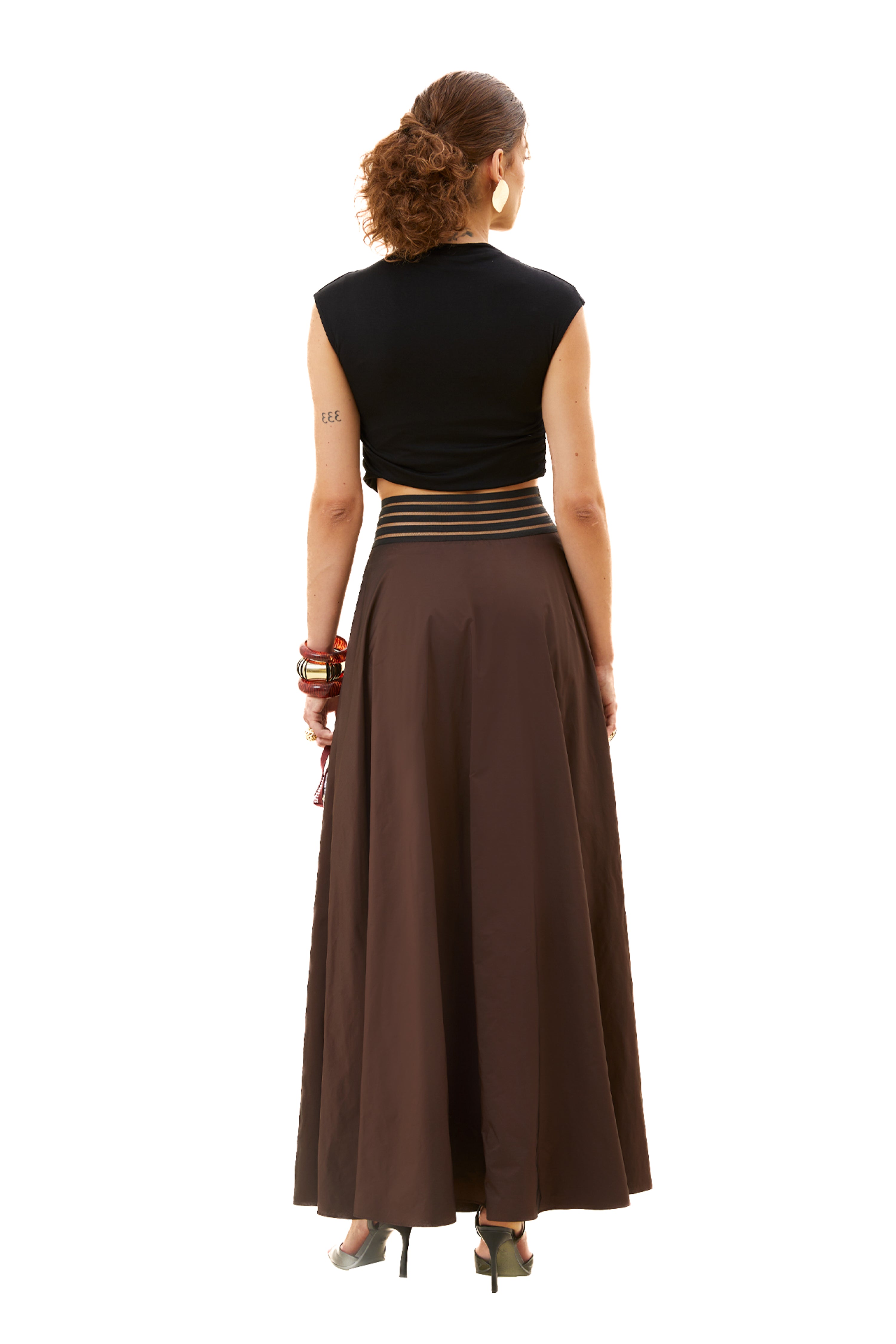 Taffeta Maxi Skirt