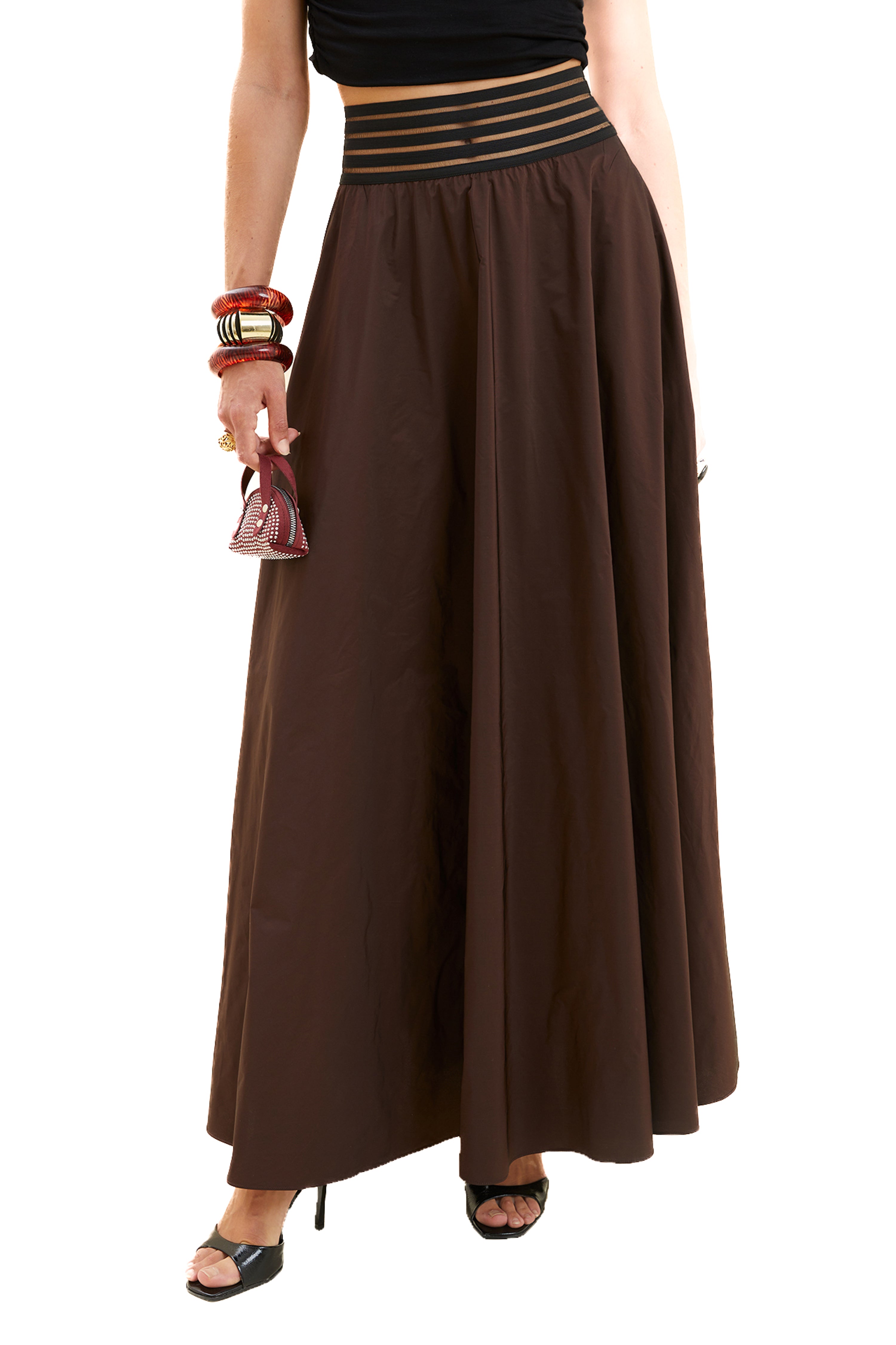 Taffeta Maxi Skirt