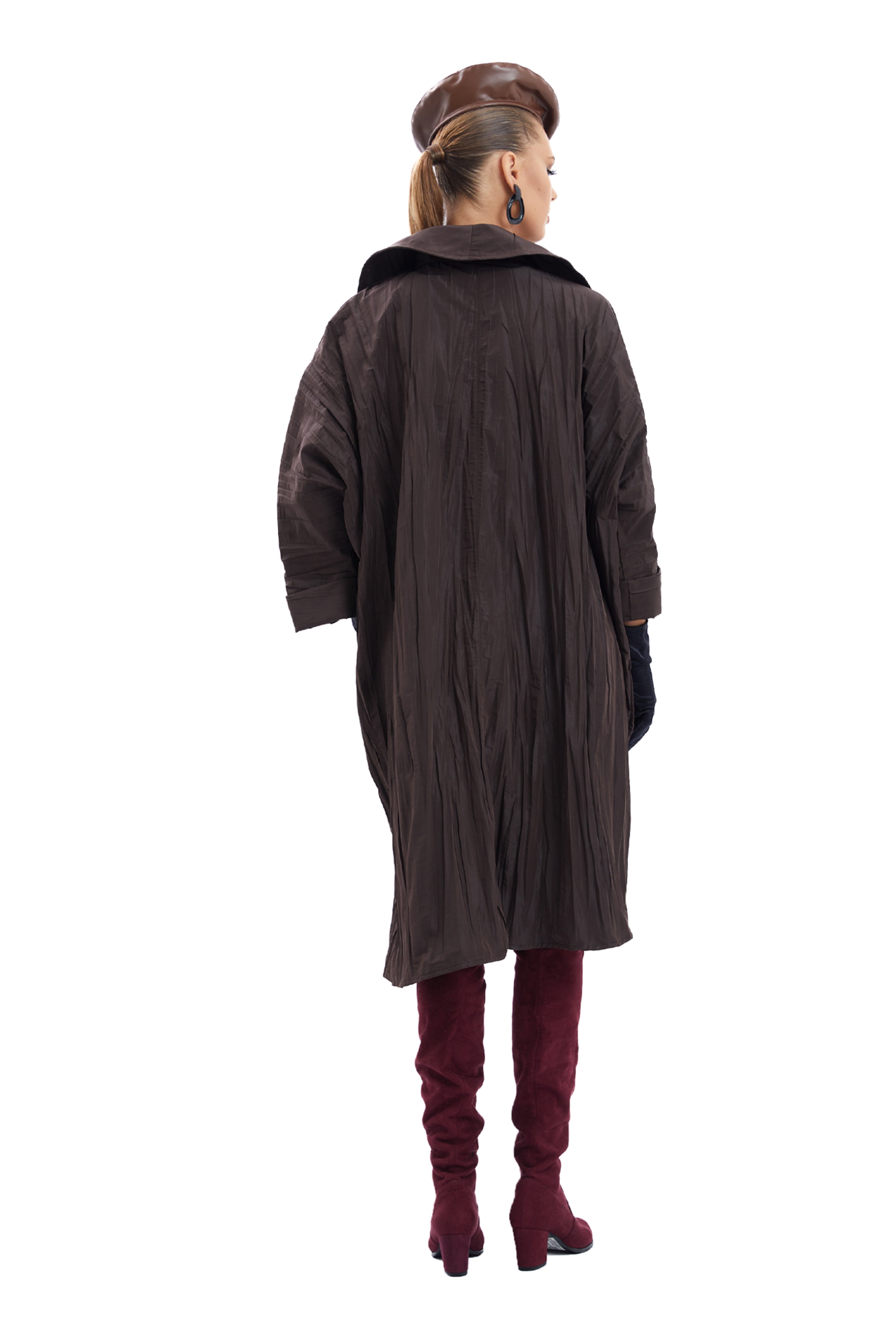 Oversized Taffeta Trench Coat