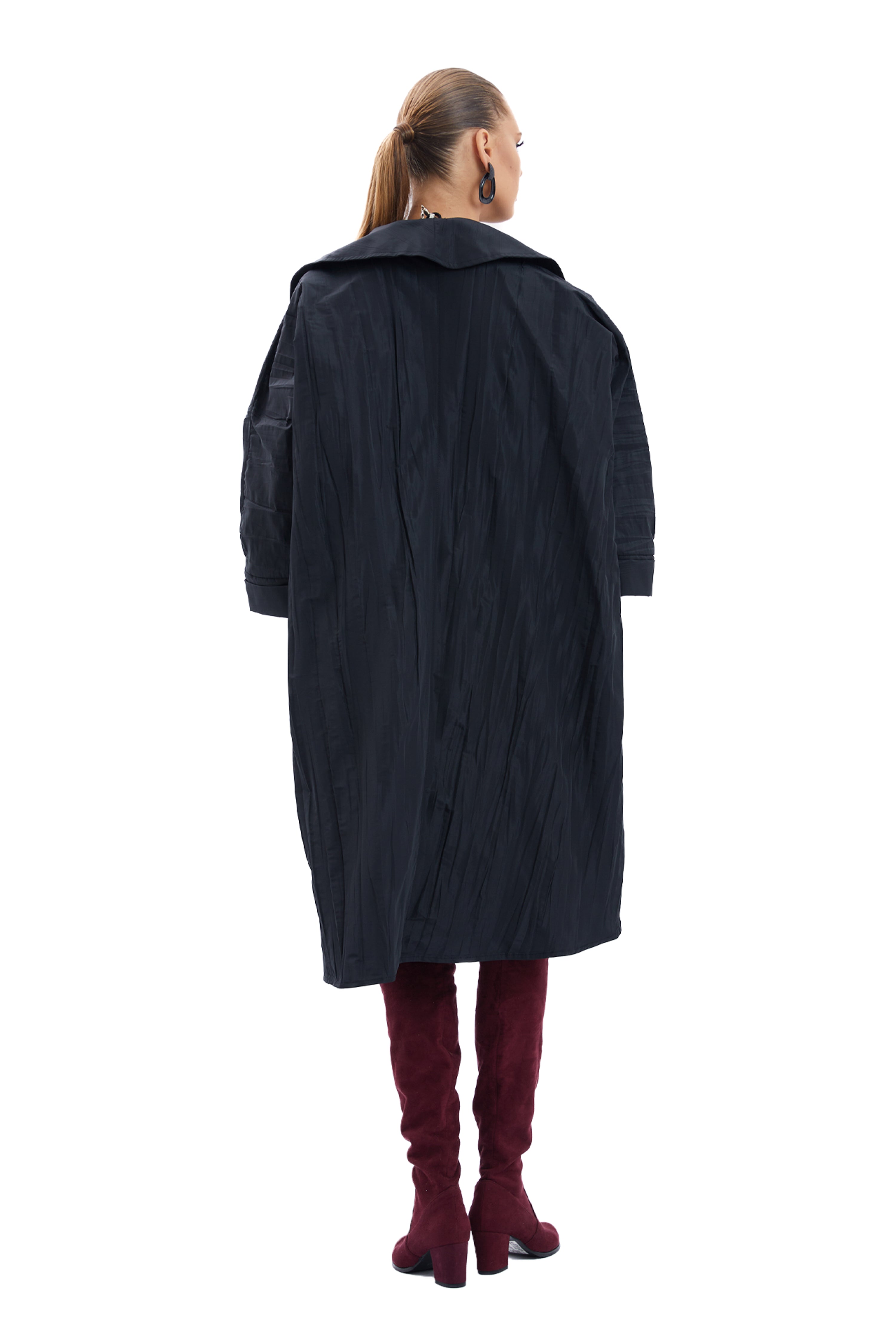 Oversized Taffeta Trench Coat