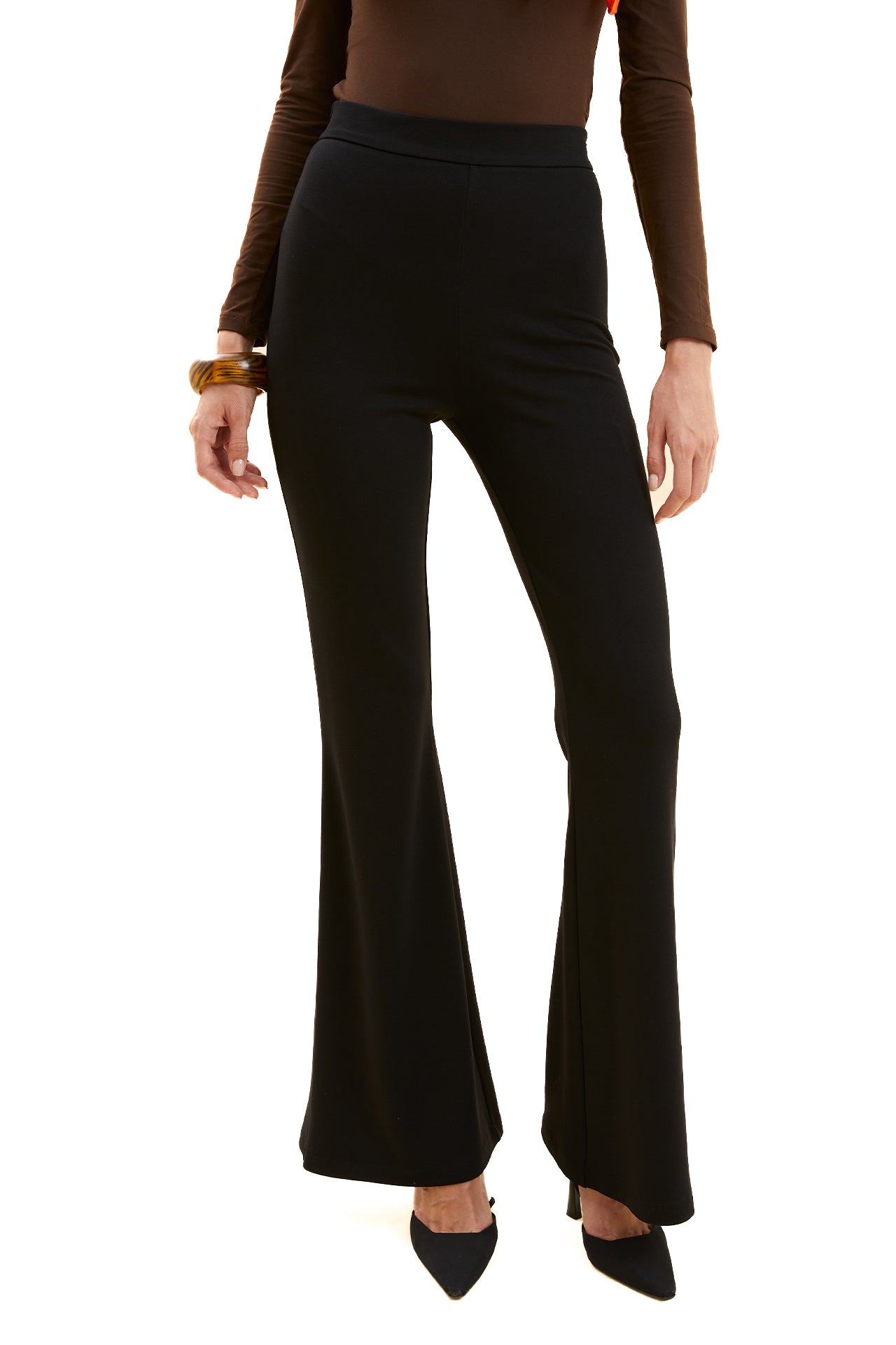 Knitted Bell-bottom Trousers