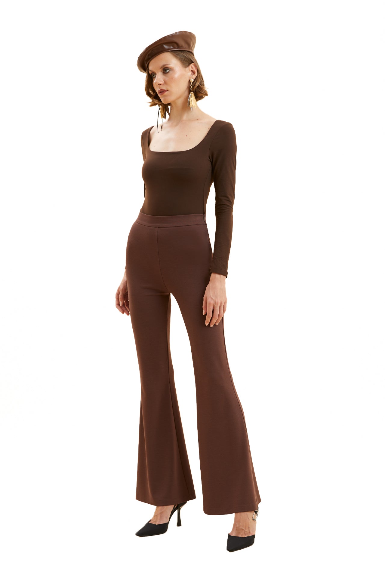 Örme İspanyol Paça Pantolon