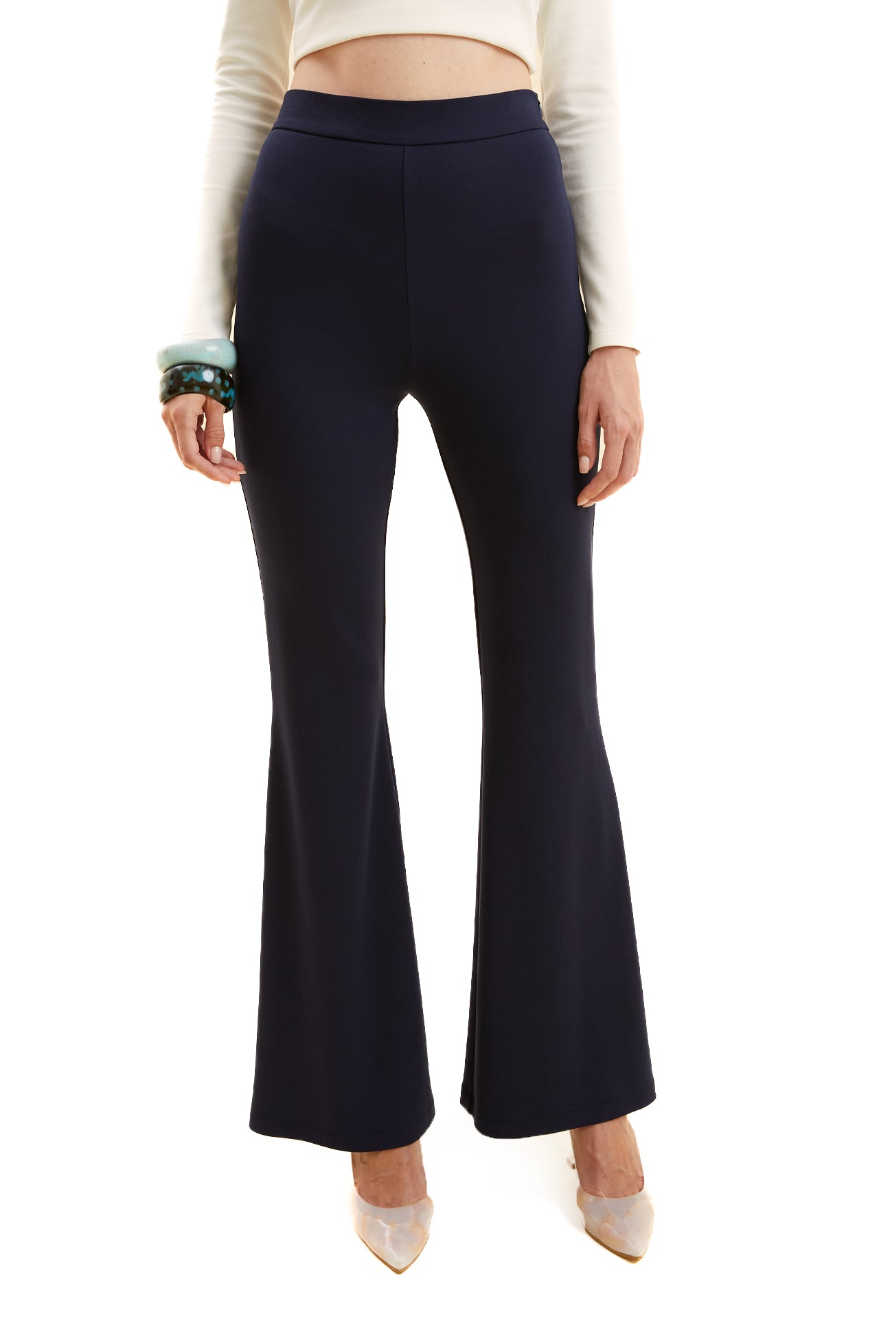 Knitted Bell-bottom Trousers