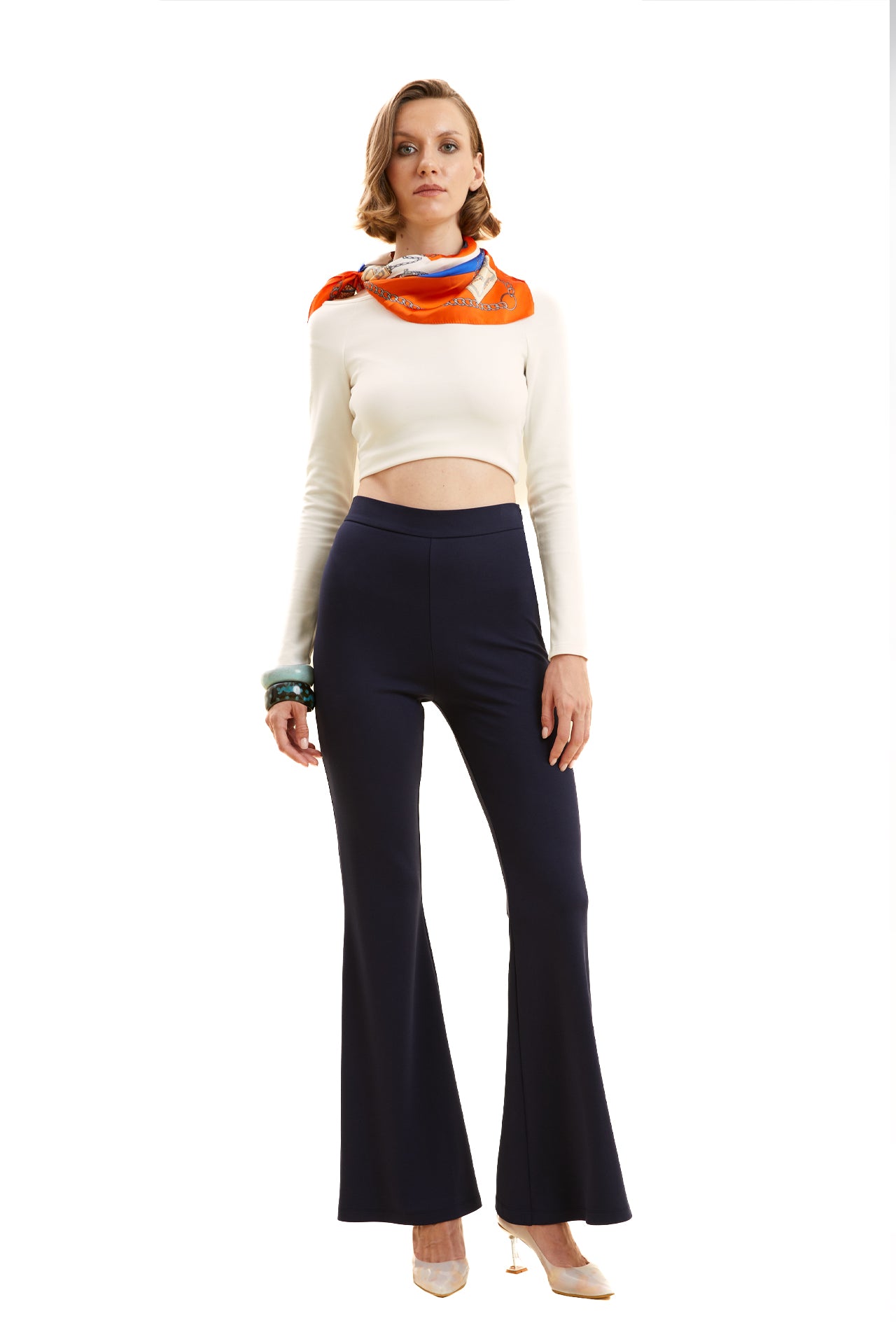 Örme İspanyol Paça Pantolon