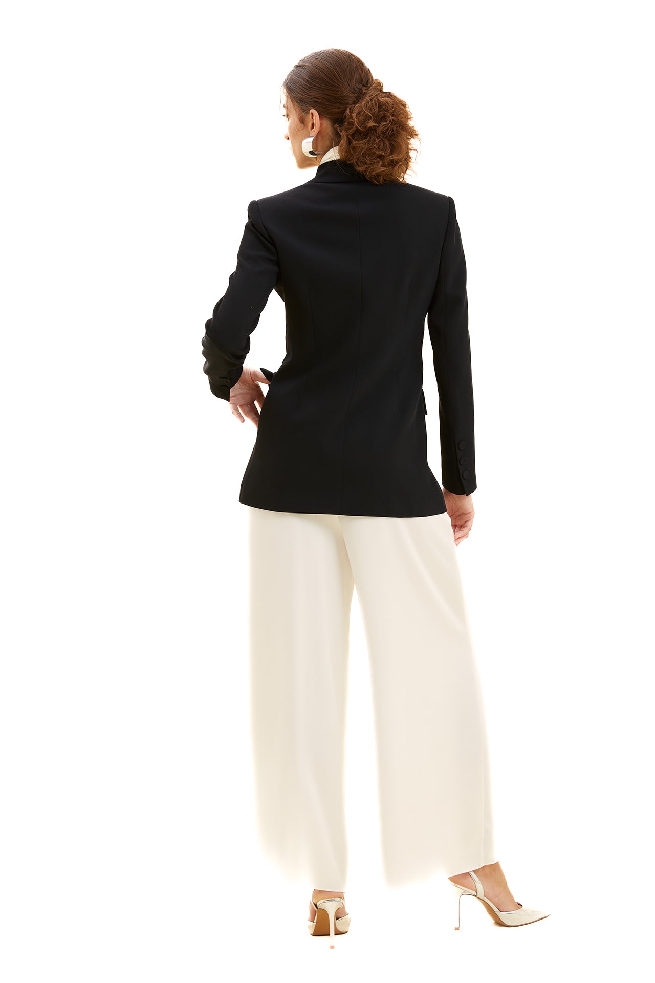 Stone Embroidered Double Breasted Jacket