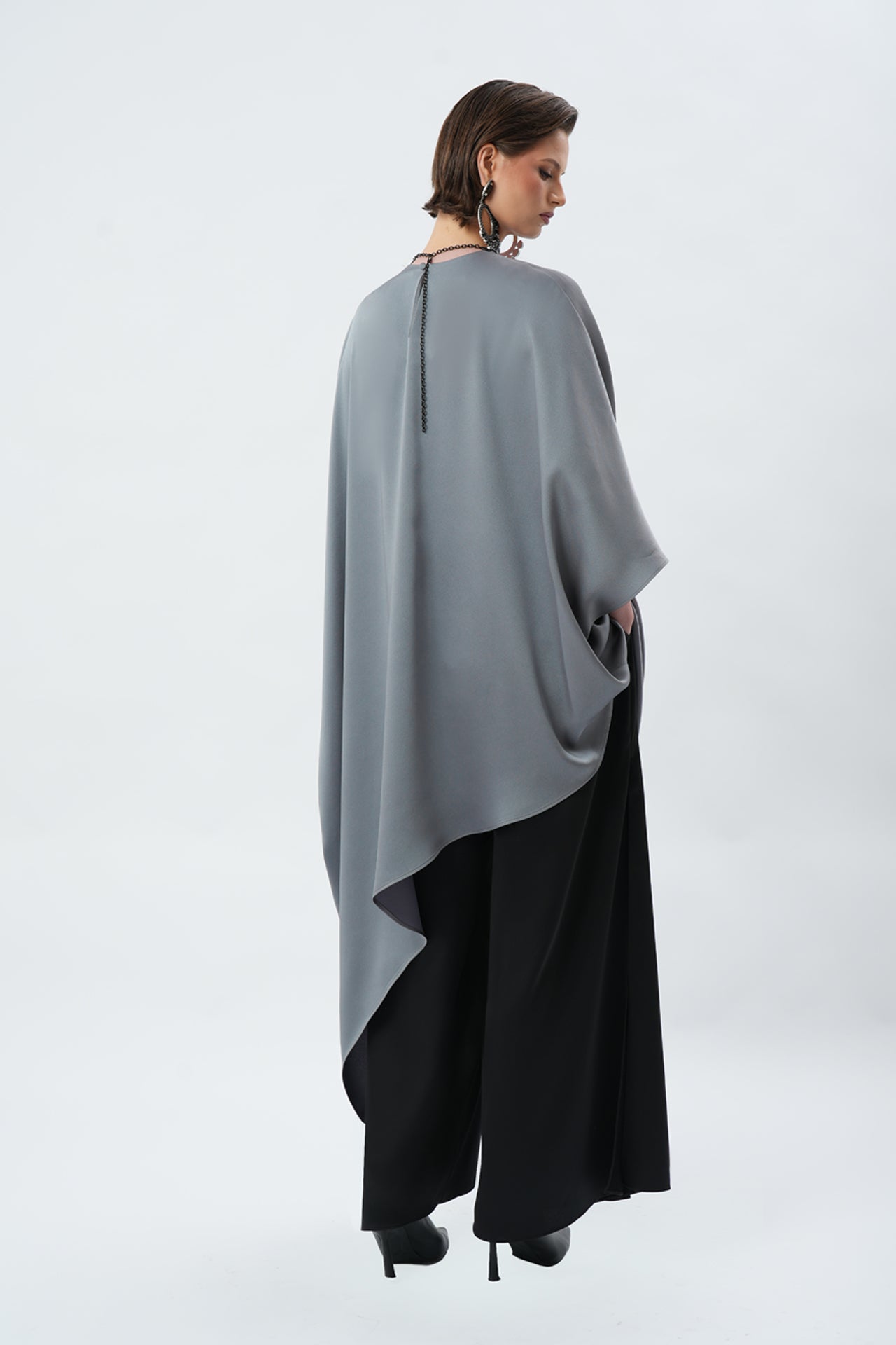 Fringe & Sequin Embellished Asymmetric Tunic Pants Set