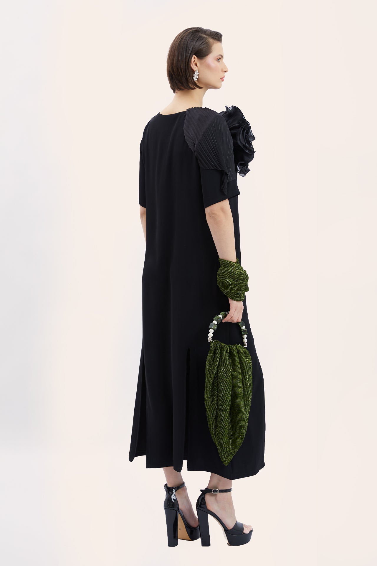 Dress with Floral Accessories