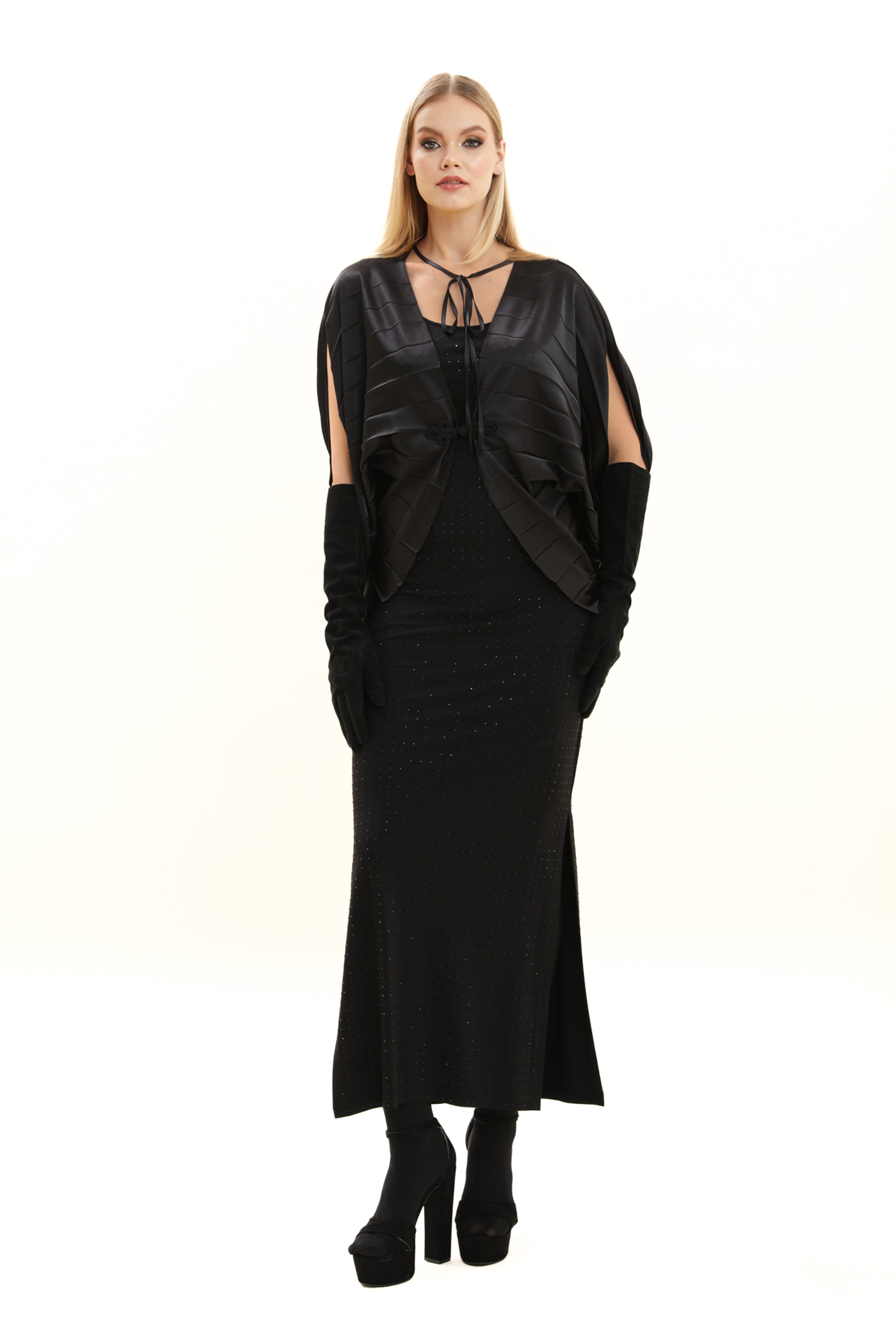 Pleated Asymmetrical Blouse
