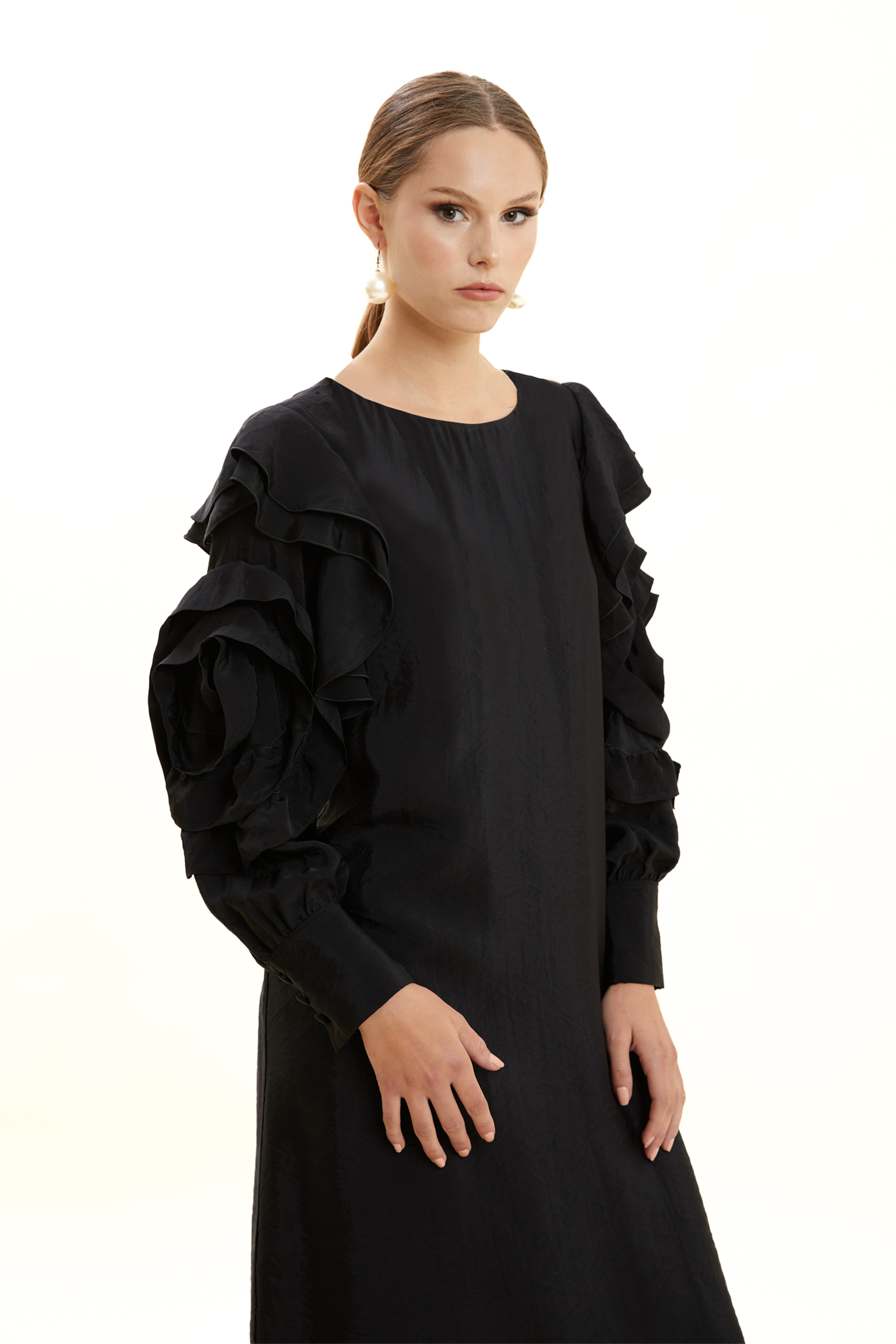 Sleeve Detailed Cocktail Dress
