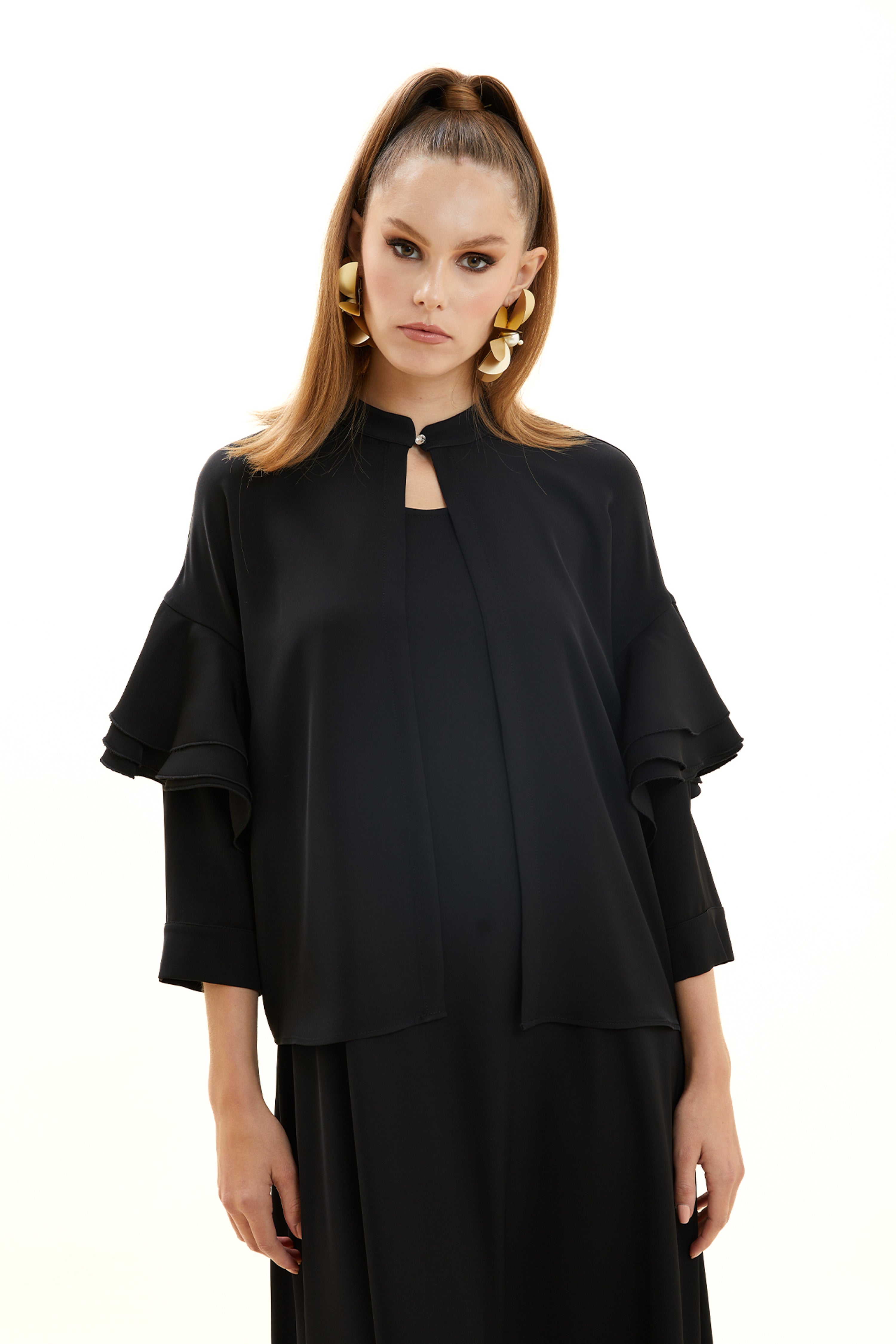 Flounce Detailed Tunic Dress