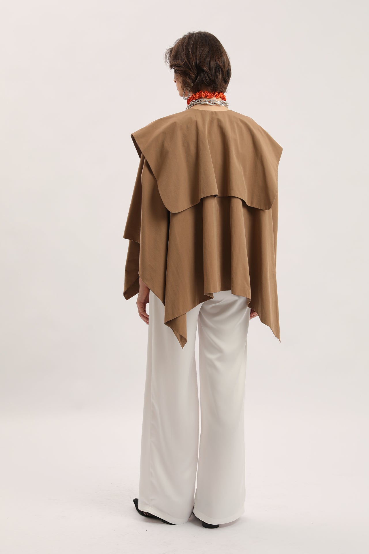 Trench Coat with Brooch Detail