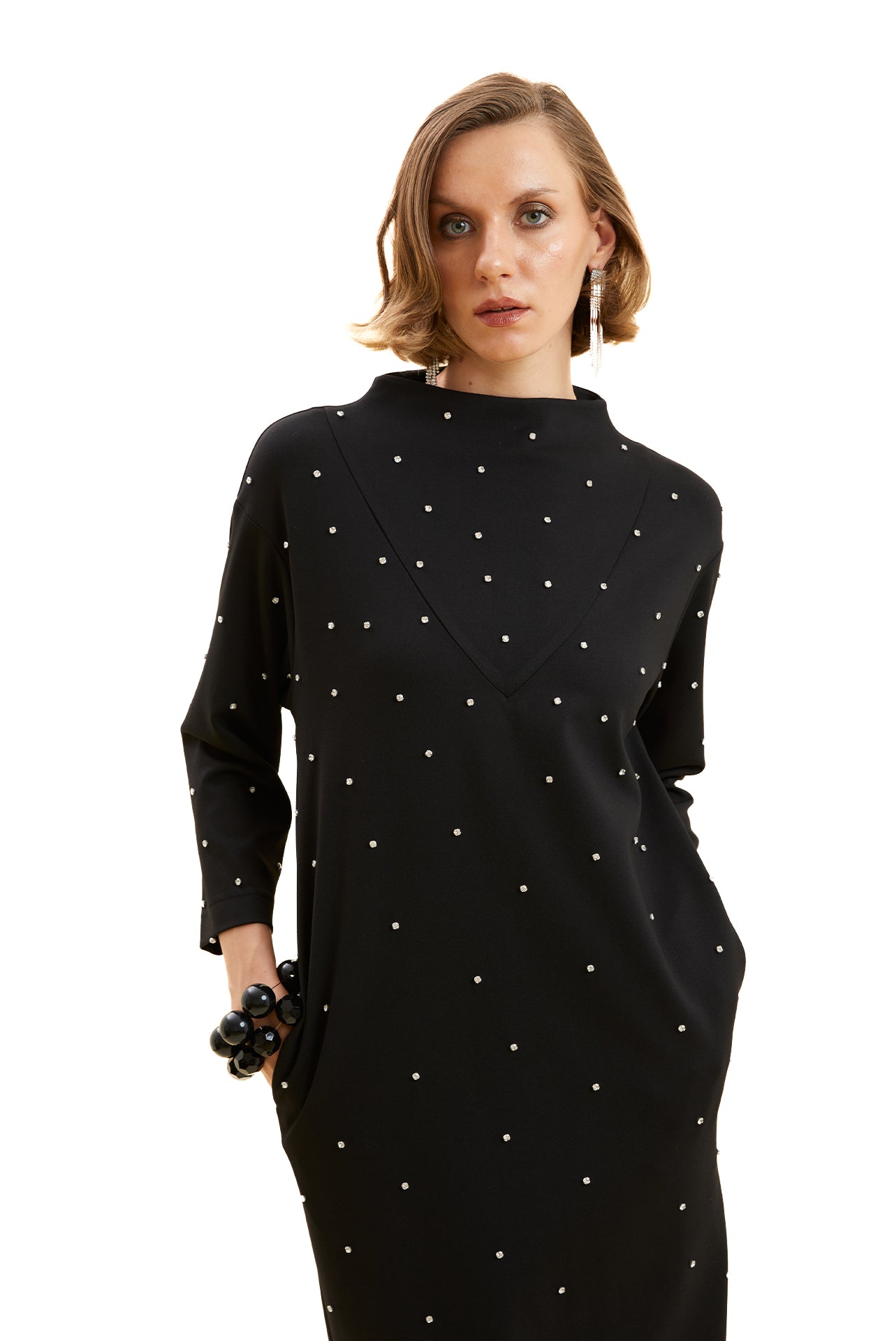 Stone Embroidered Dress