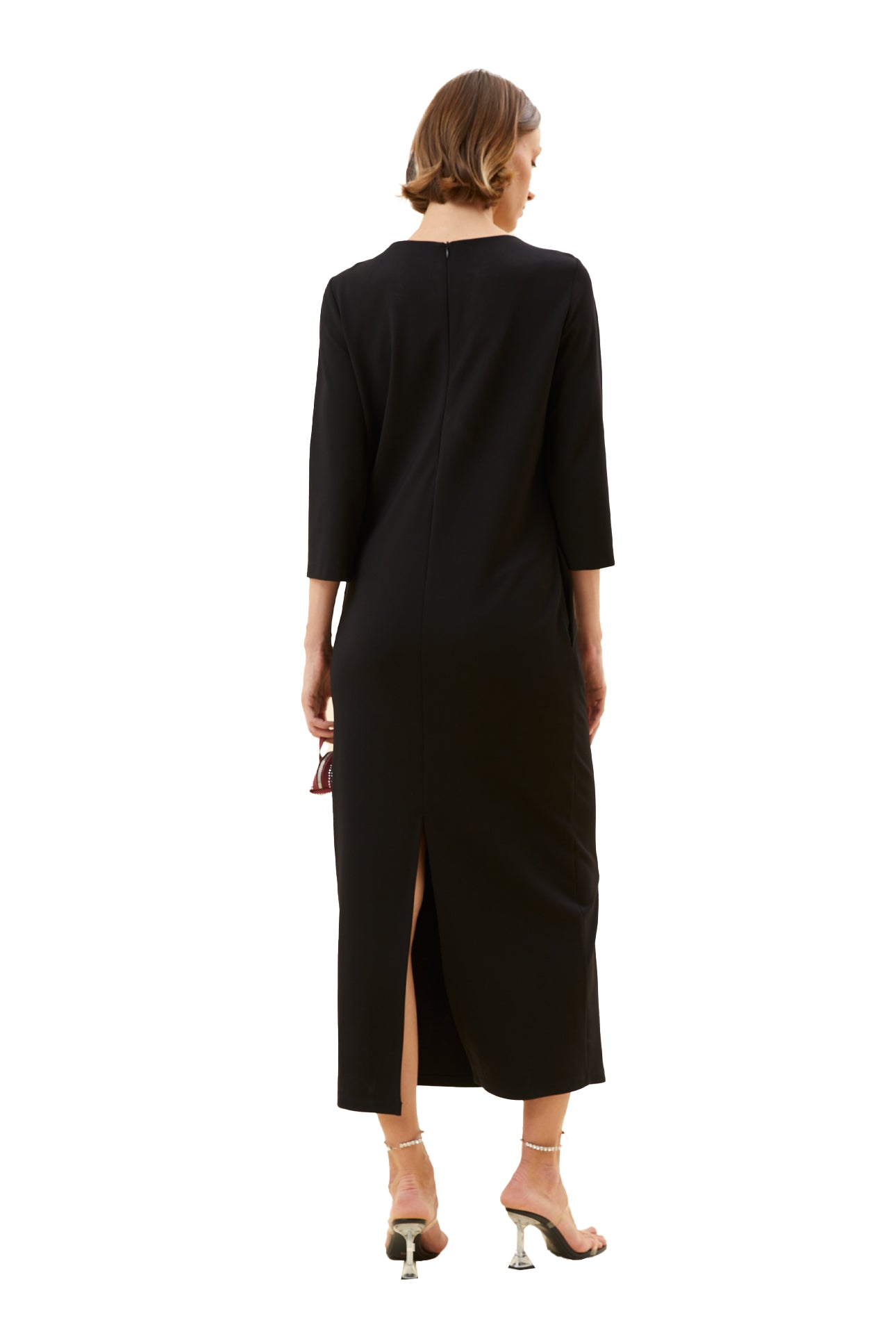 Stone Detailed Knitted Dress