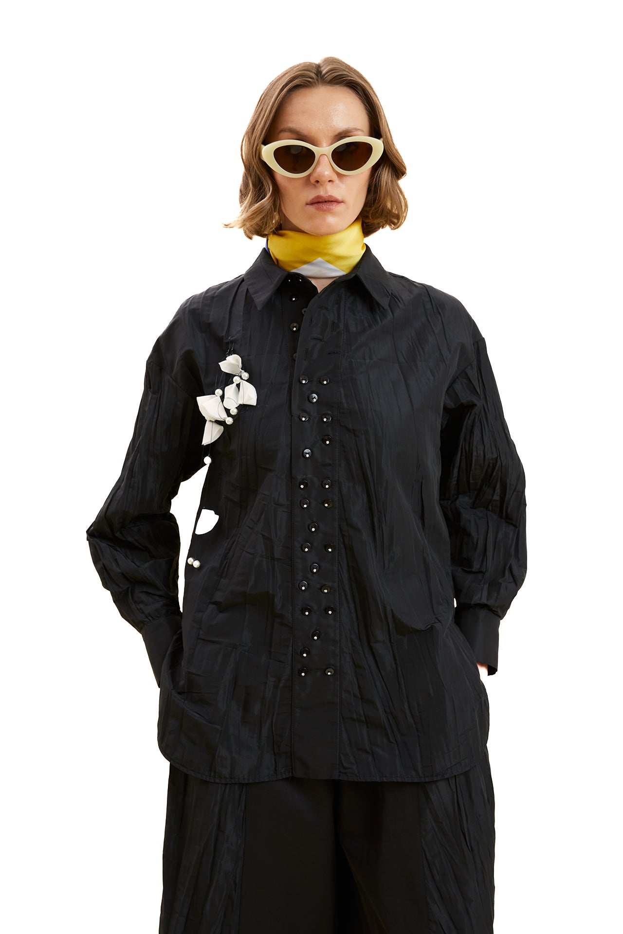 Detailed Krash Taffeta Shirt