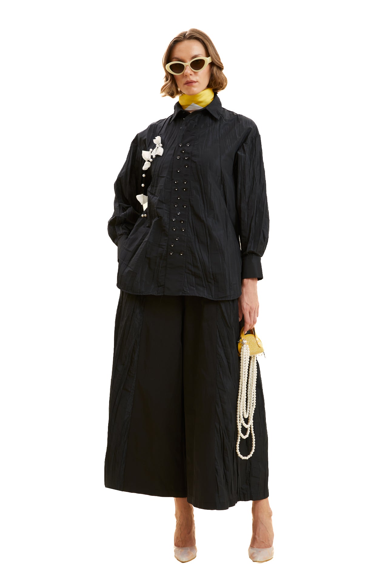 Detailed Krash Taffeta Shirt