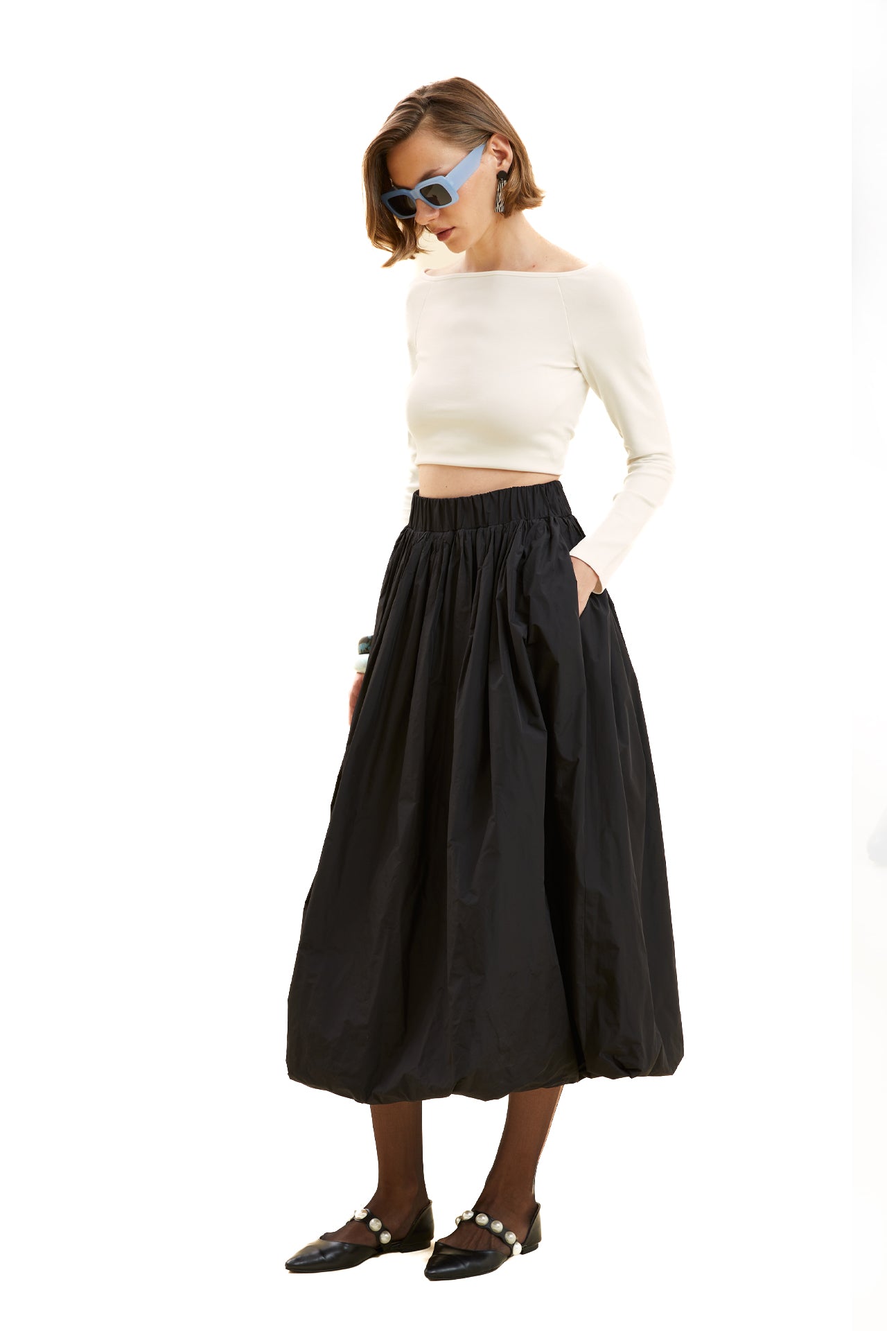 Midi Balloon Skirt -