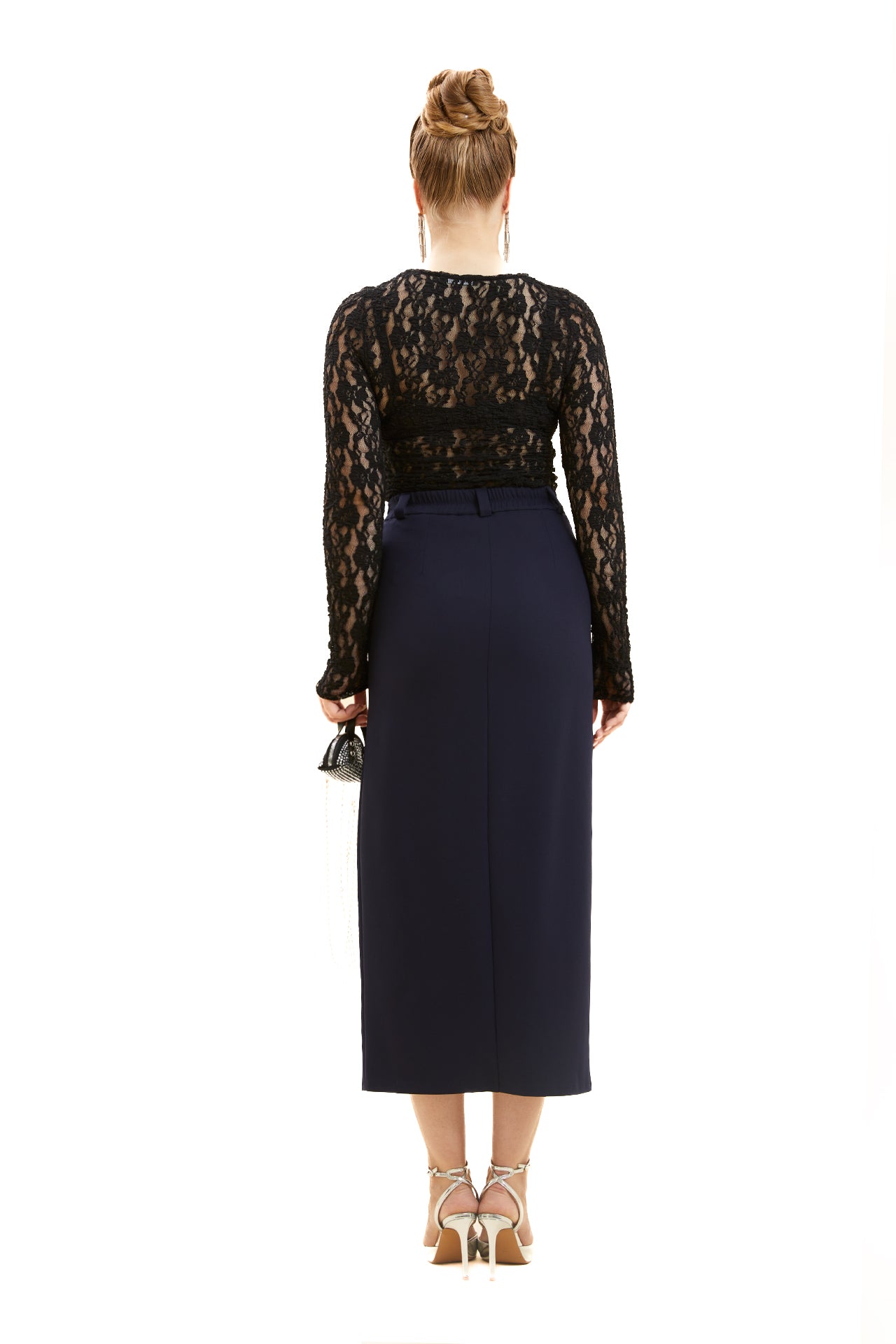 Front Slit Pencil Skirt -