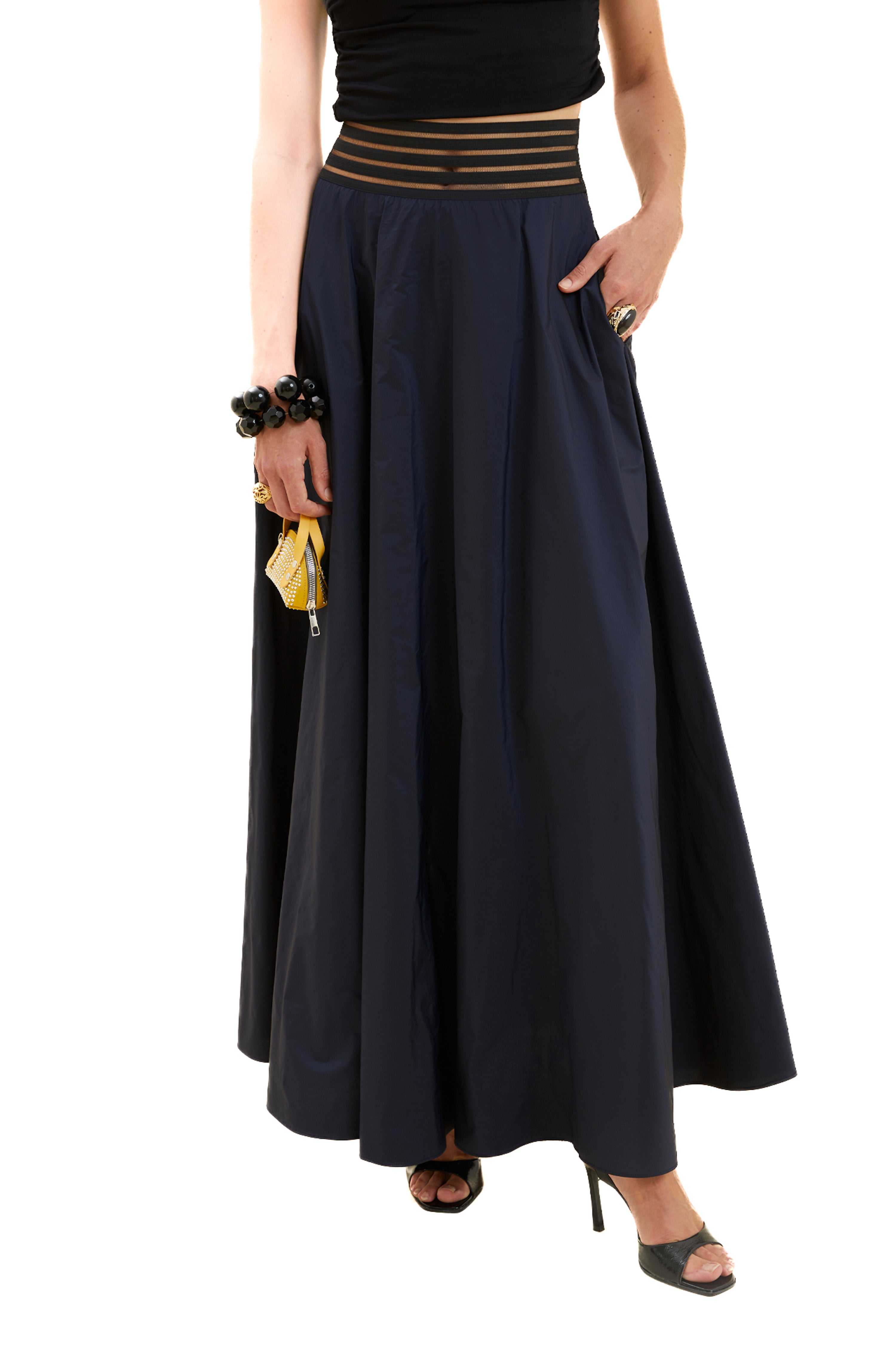 Taffeta Maxi Skirt