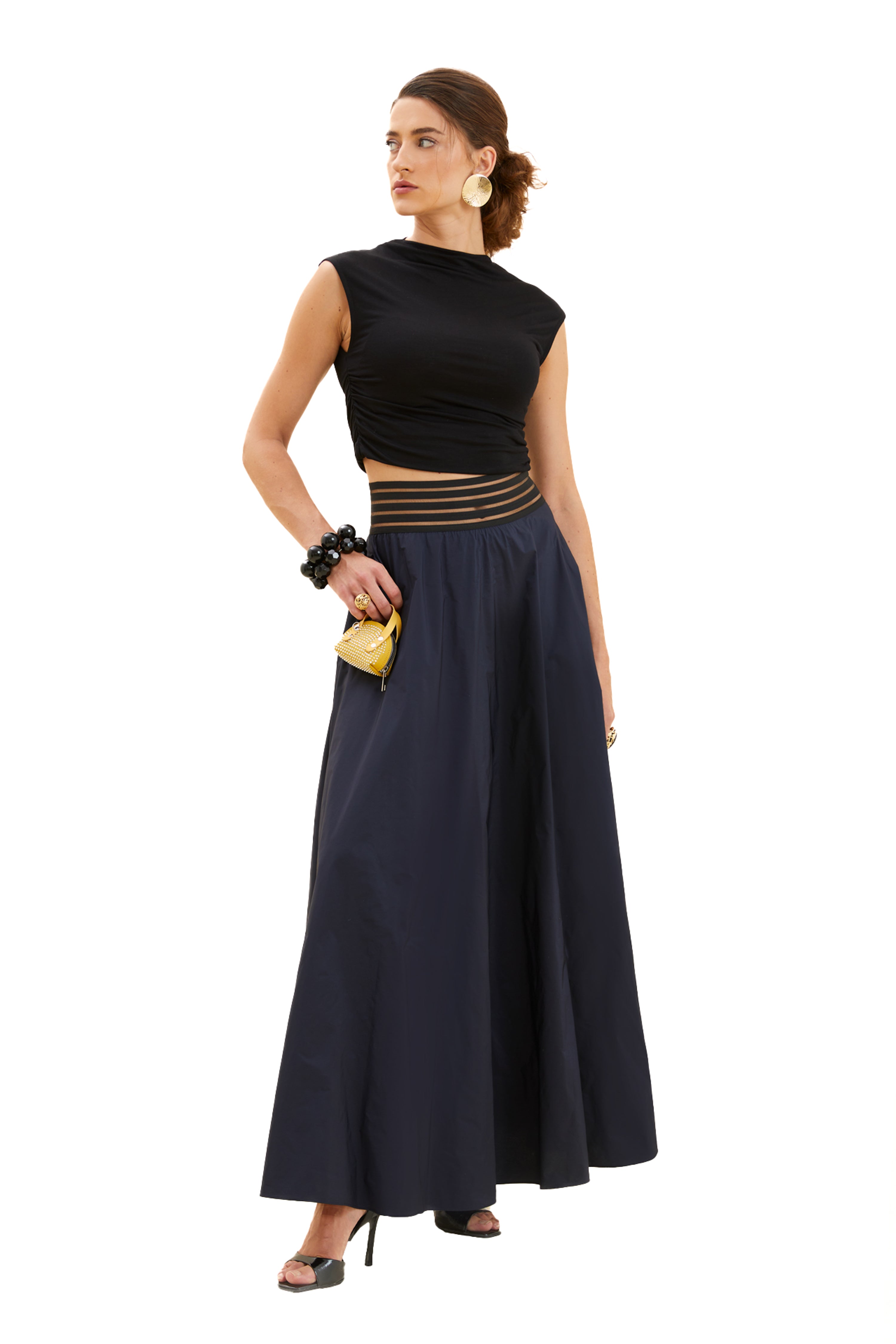 Taffeta Maxi Skirt