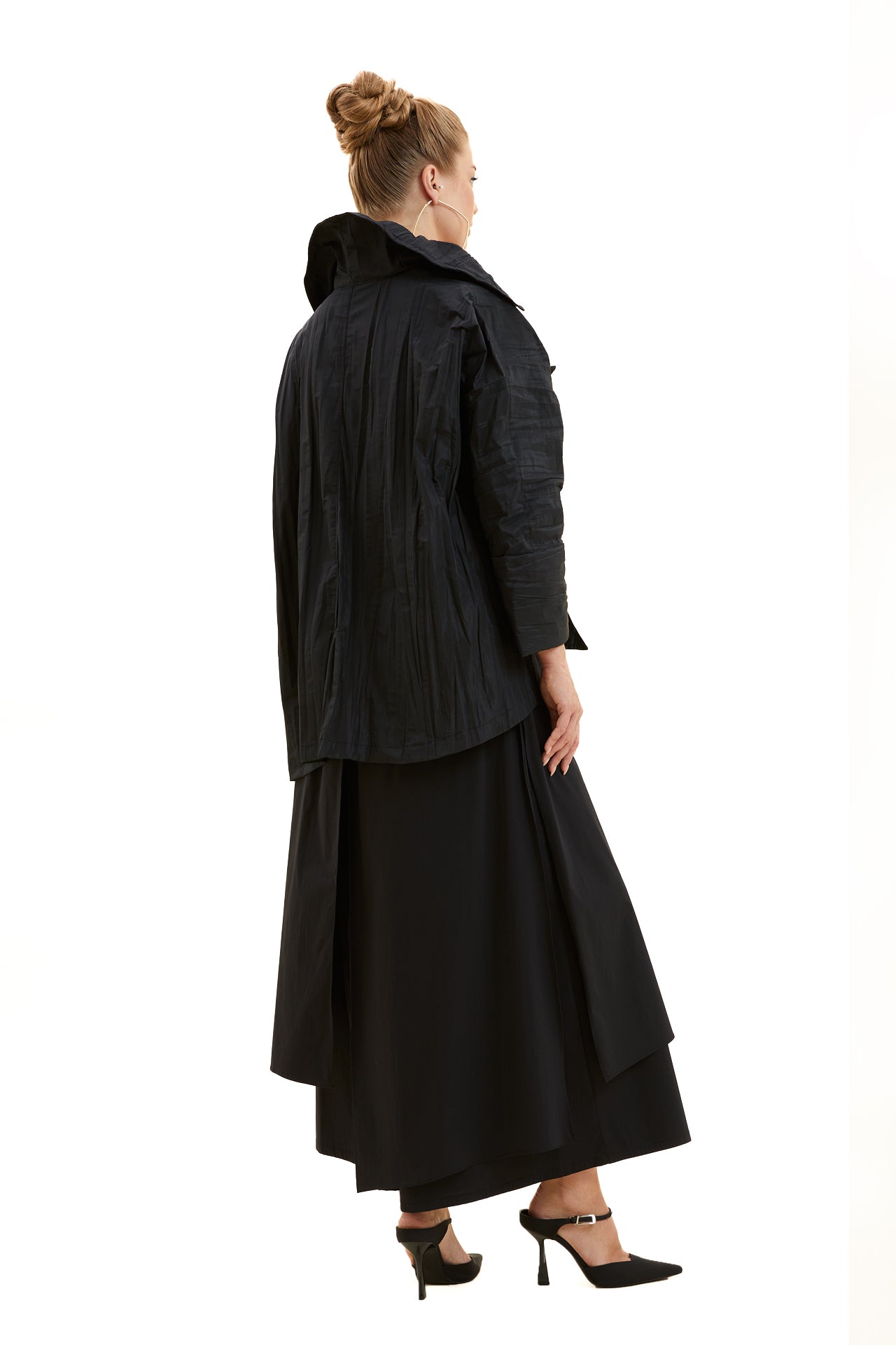 Oversized Crash Taffeta Trench Coat