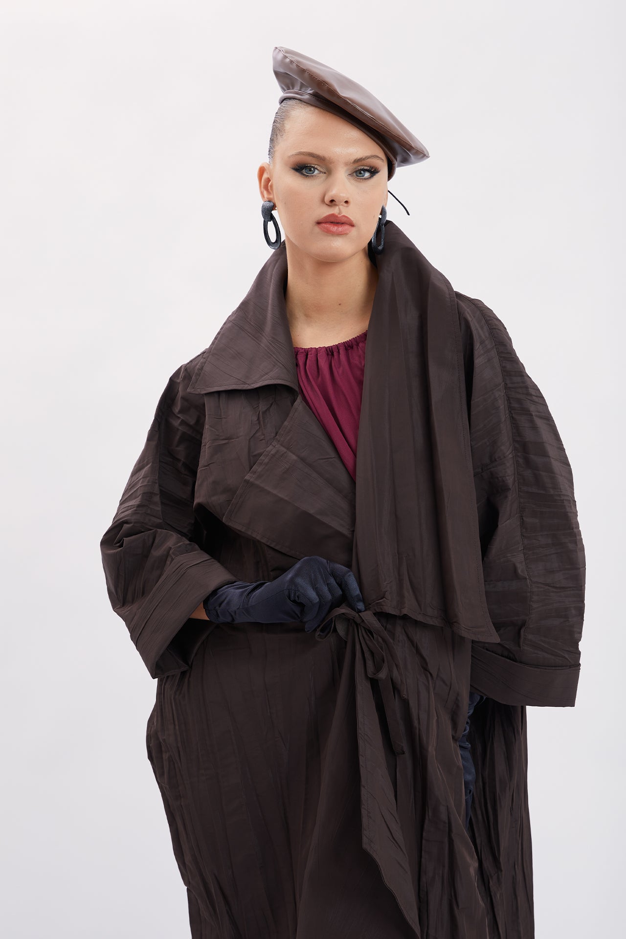 Shawl Collar Trench Coat