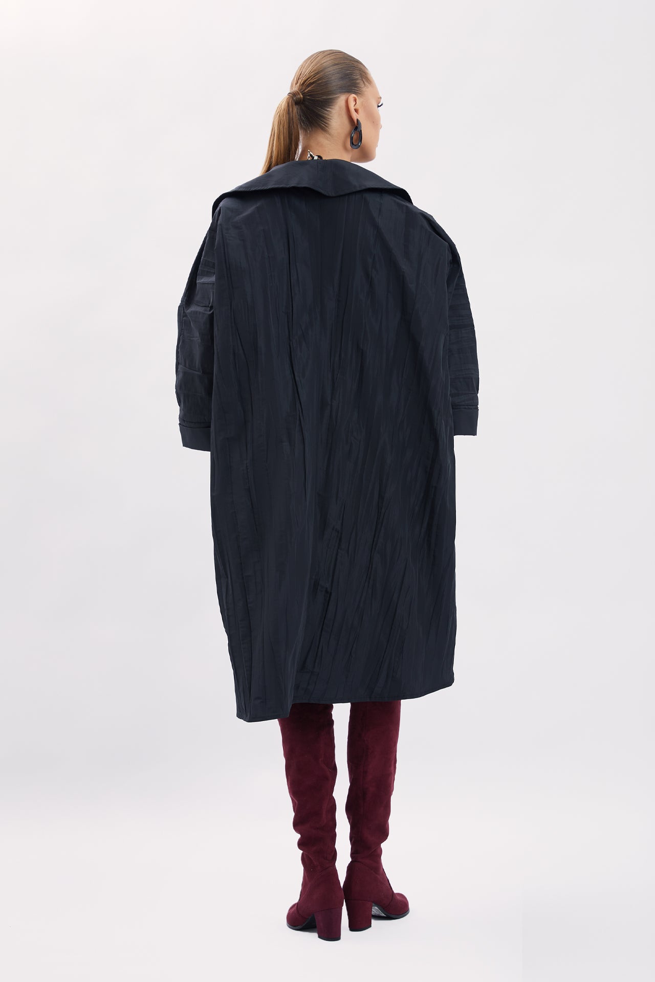 Shawl Collar Trench Coat -