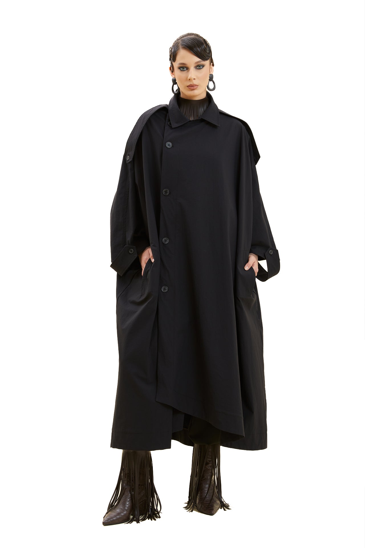 Asimetrik Kesim Trençkot