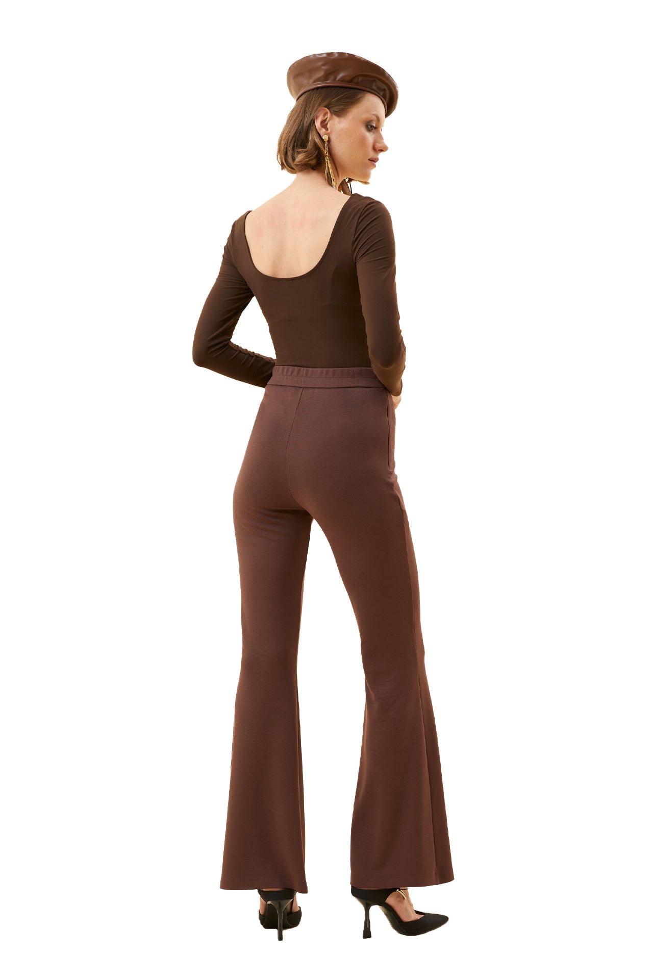 Knitted Bell-bottom Trousers