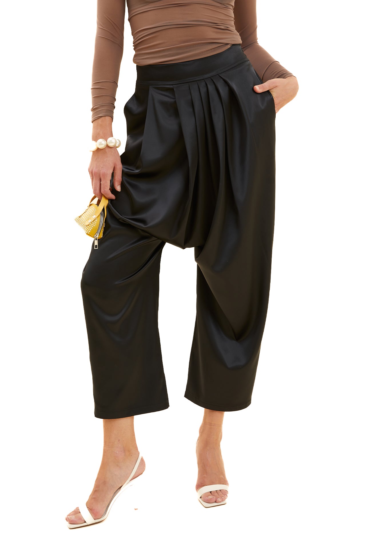 Pileli Şalvar Pantolon