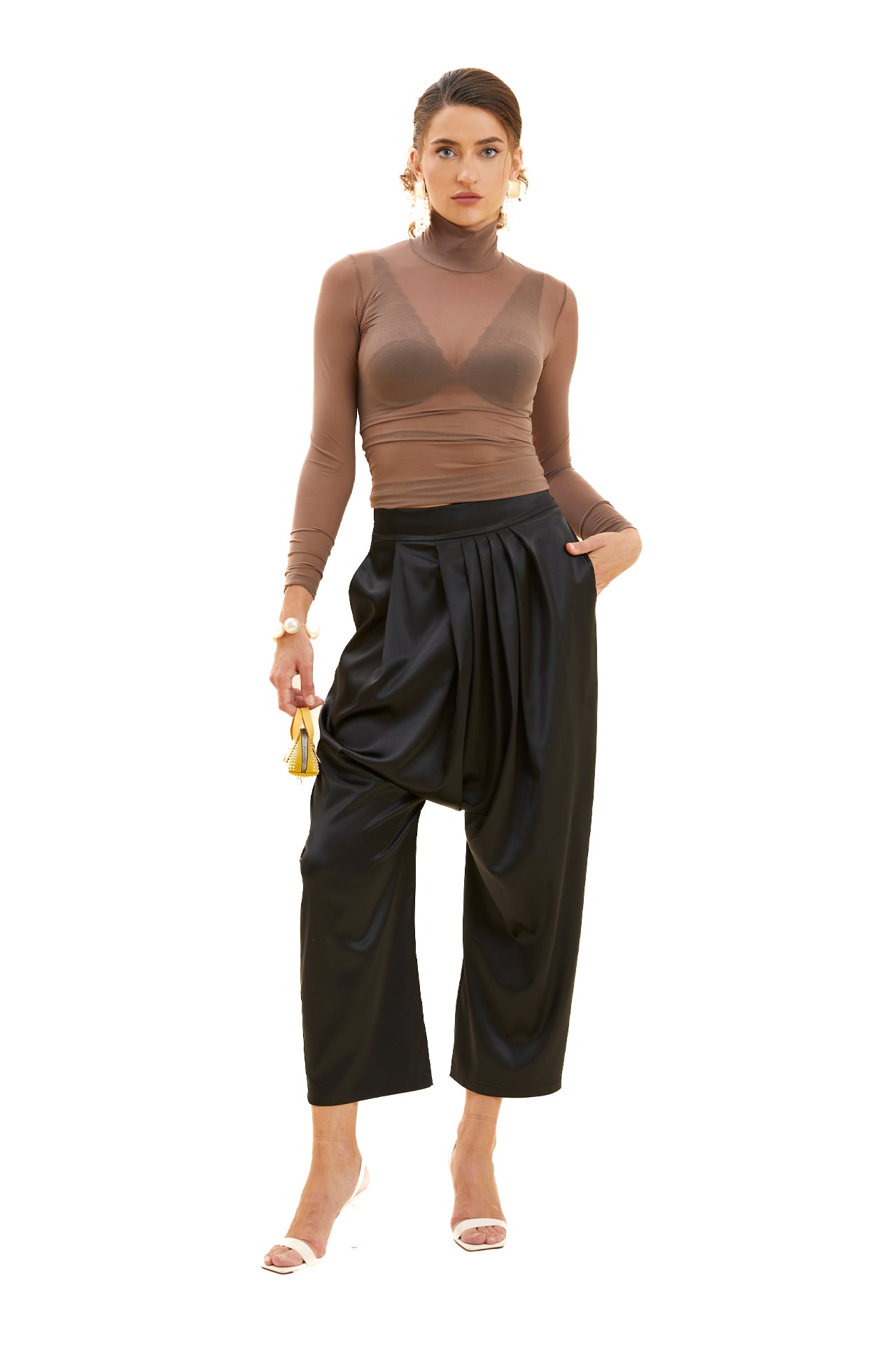 Pileli Şalvar Pantolon