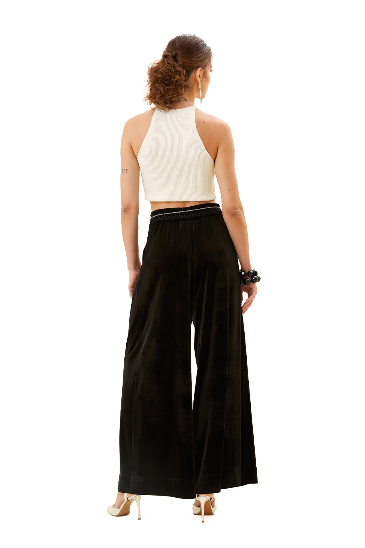 Velvet Palazzo Trousers