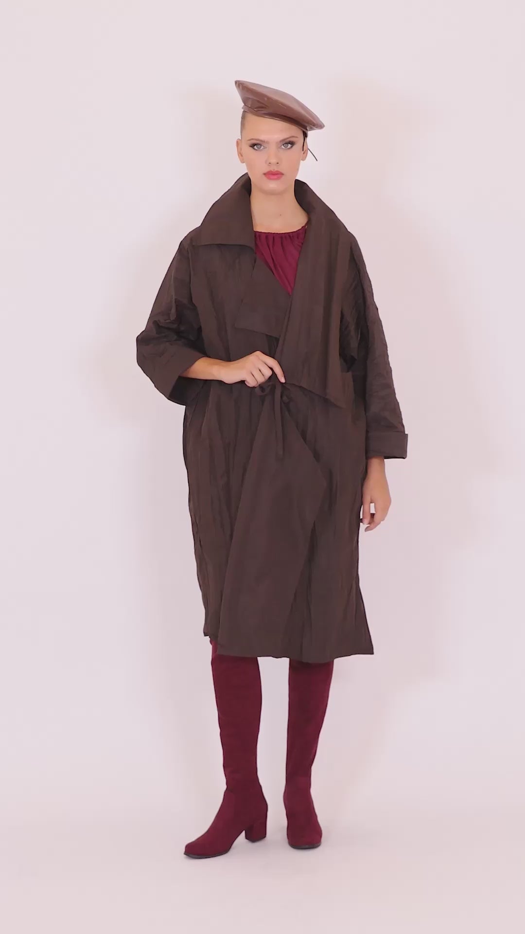 Shawl Collar Trench Coat -