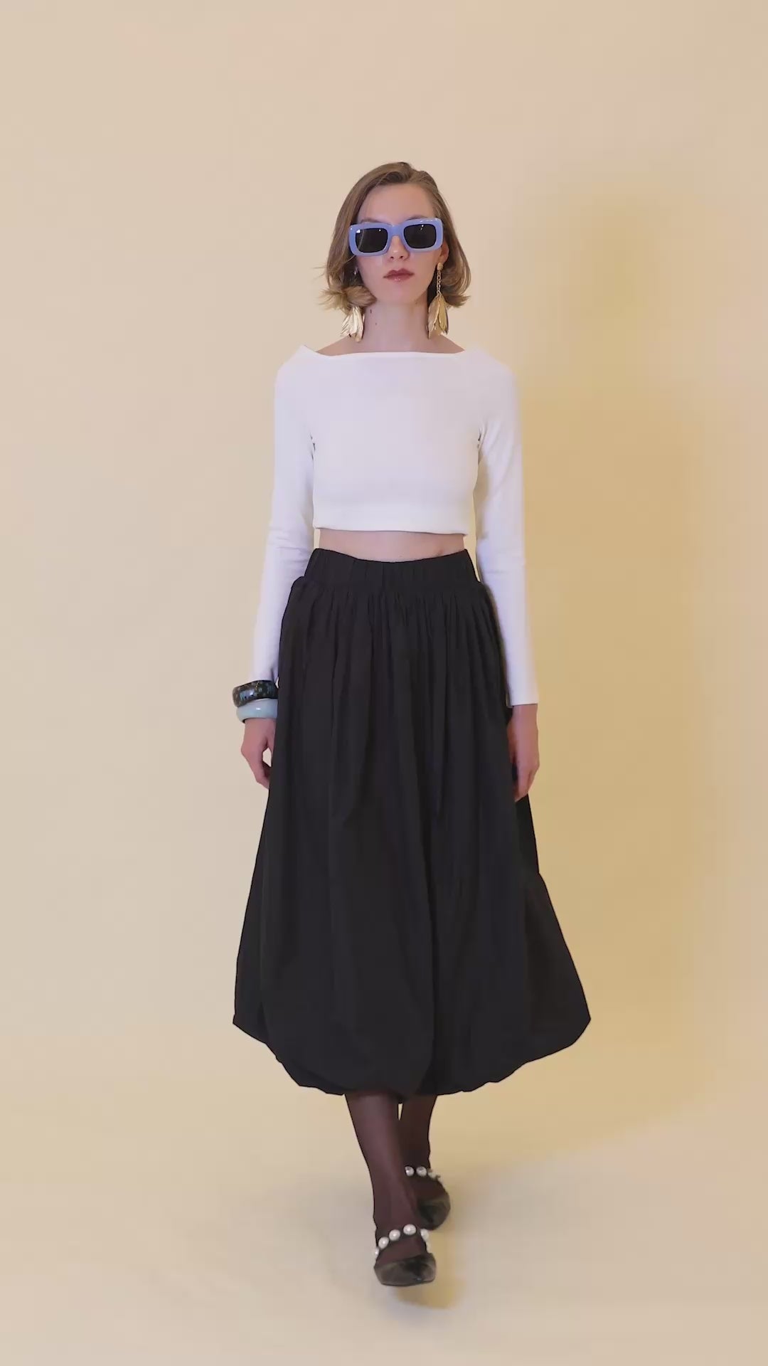 Midi Balloon Skirt -